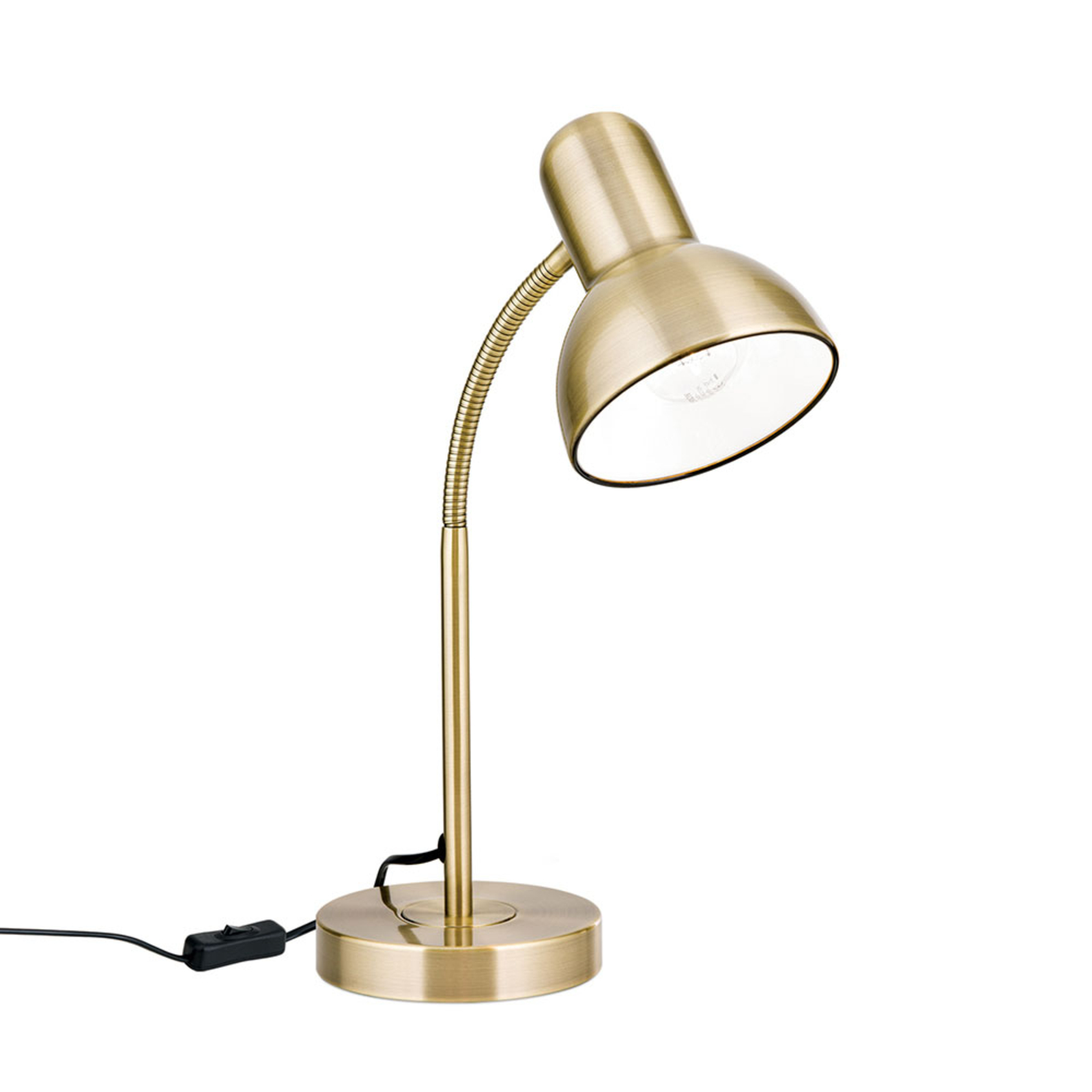 Nemo desk lamp, flexible, antique brass