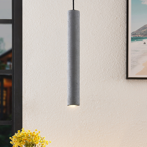 Lindby Concretto lámpara colgante, tulipa hormigón