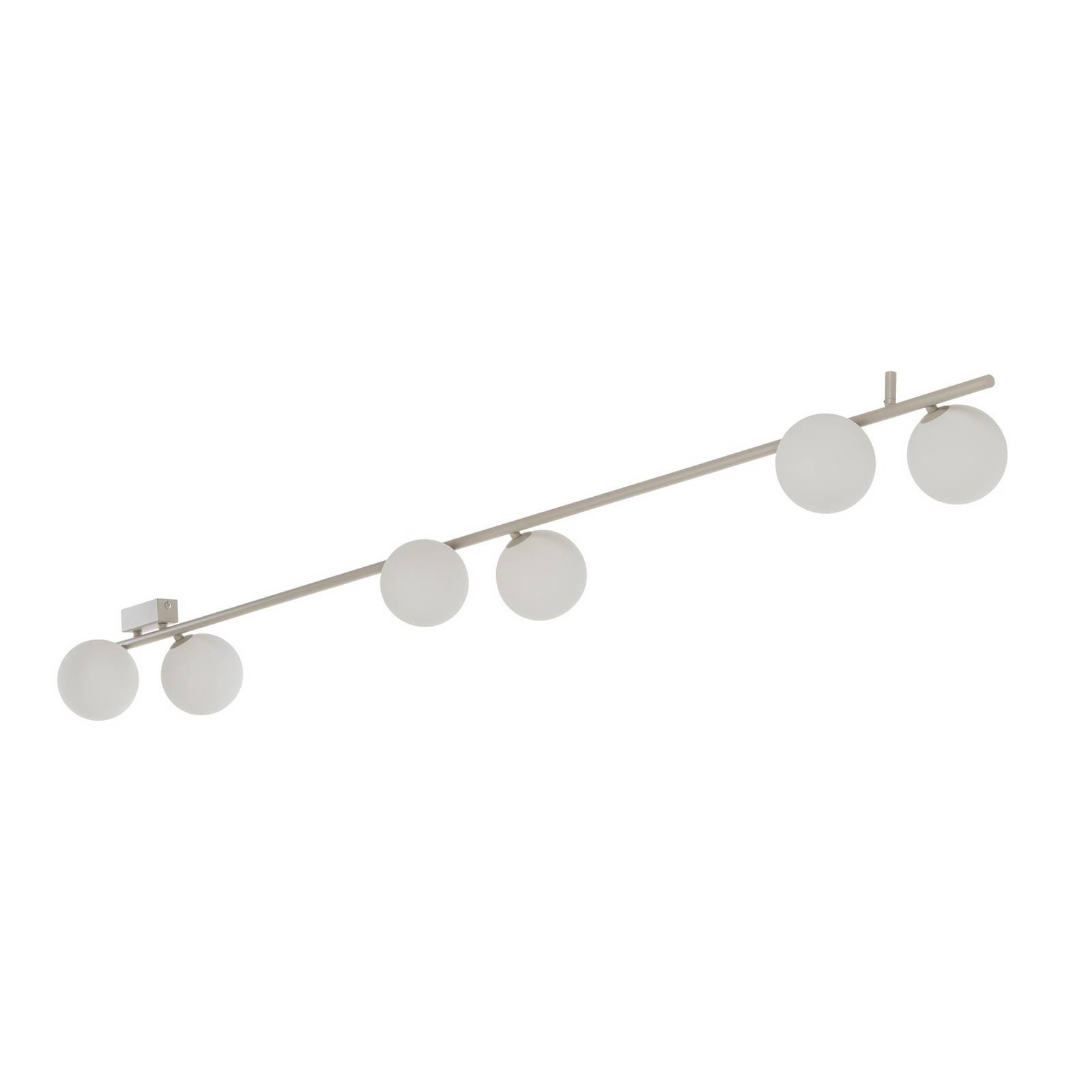Lampa sufitowa Imelo, kremowa, 6-punktowa, szkło, długość 200 cm