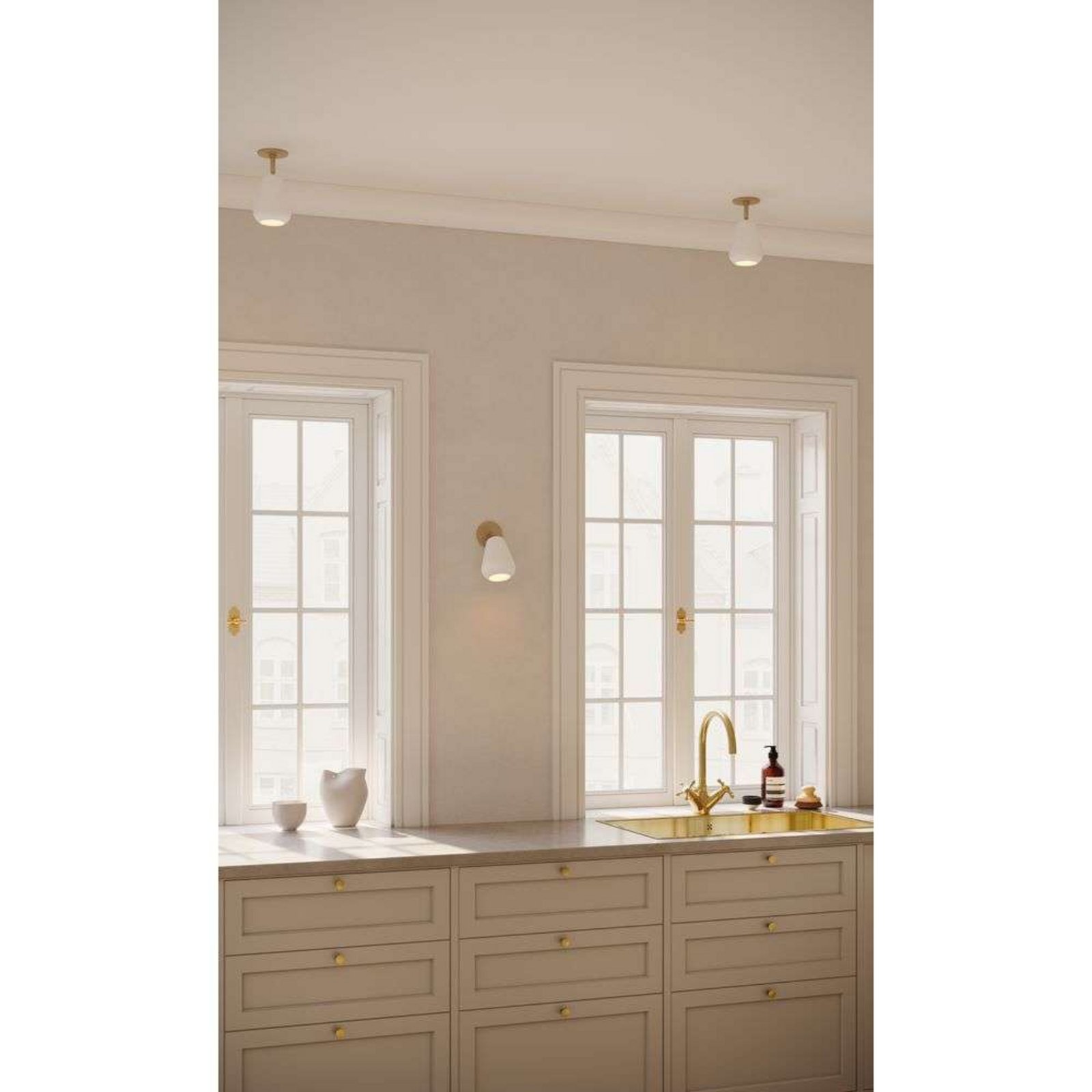 Nuura inbouwspot Anoli Spot Recessed, Ø 10 cm, wit/goud