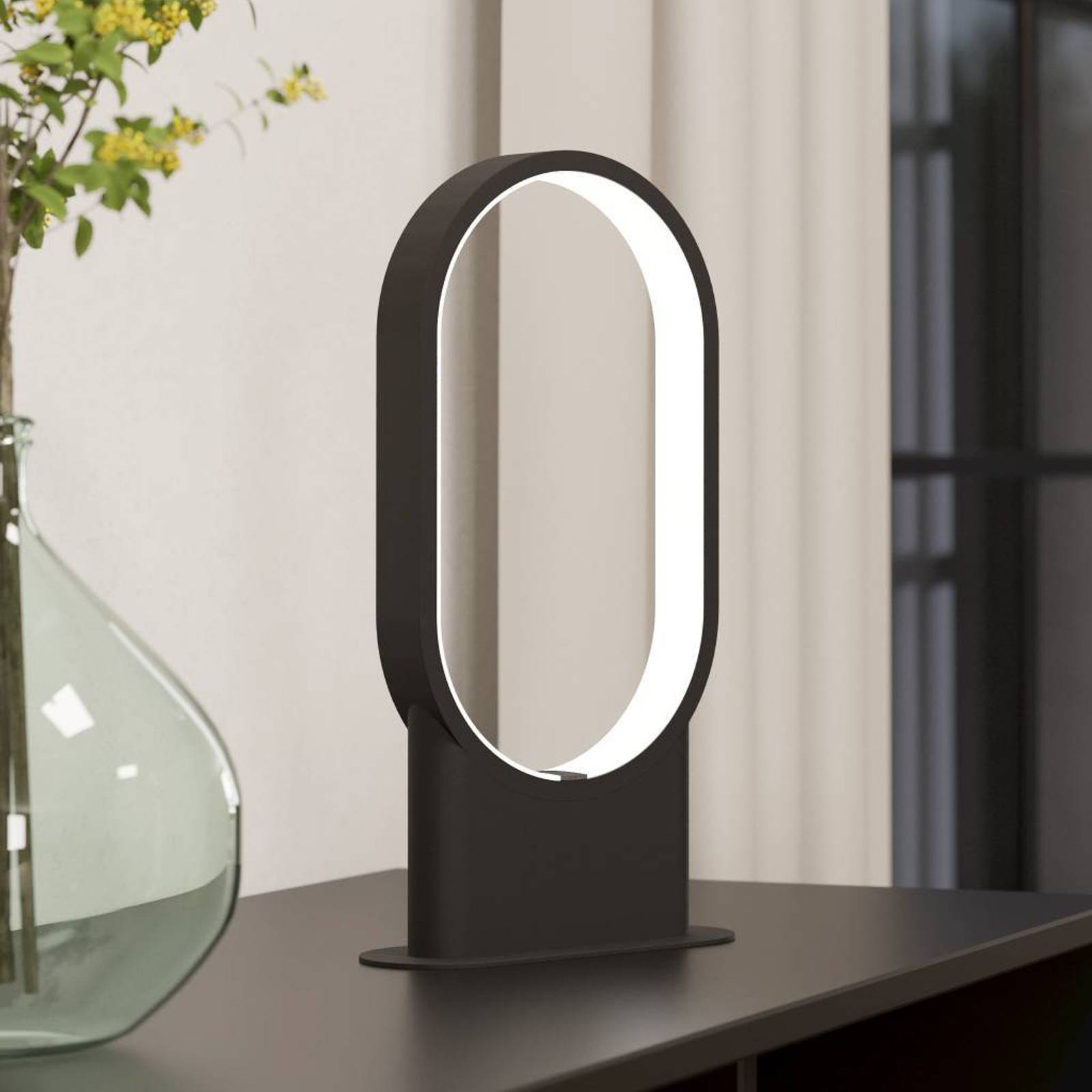 EGLO Lampe de table LED Codriales en noir