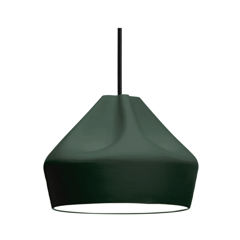 MARSET - Pleat Box 24 Suspension E14 Sombre Vert/Blanc