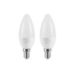 Lindby LED-kronljuslampa, E14, C35, 4,5W, opal, 3000K, set om 2