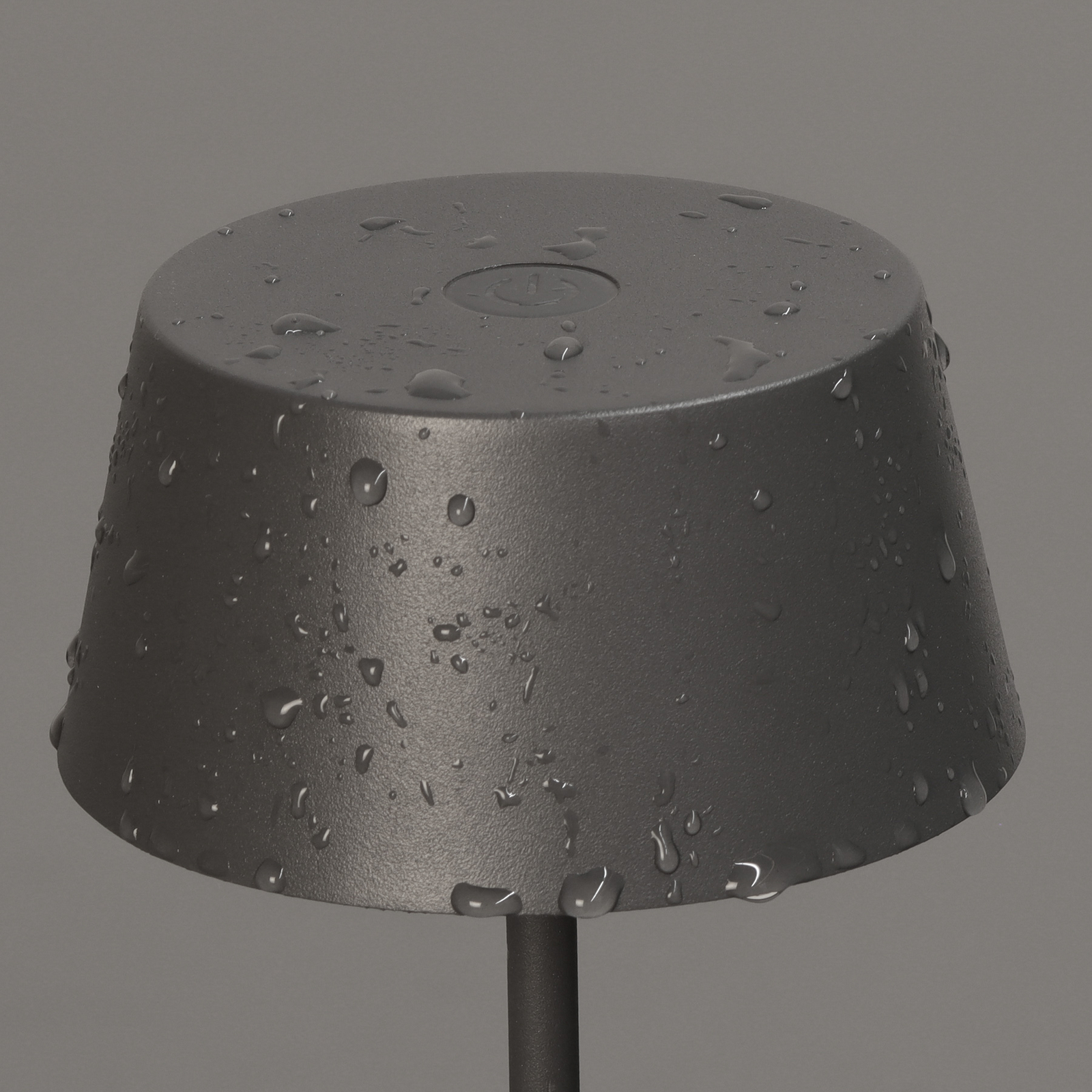 Sienna Pro LED rechargeable table lamp, sand grey, 24 cm, metal IP54