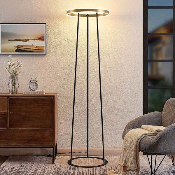 Seppe LED Lattiavalaisin Brass - Lucande - Olohuone - Design - Metalli — Lucande