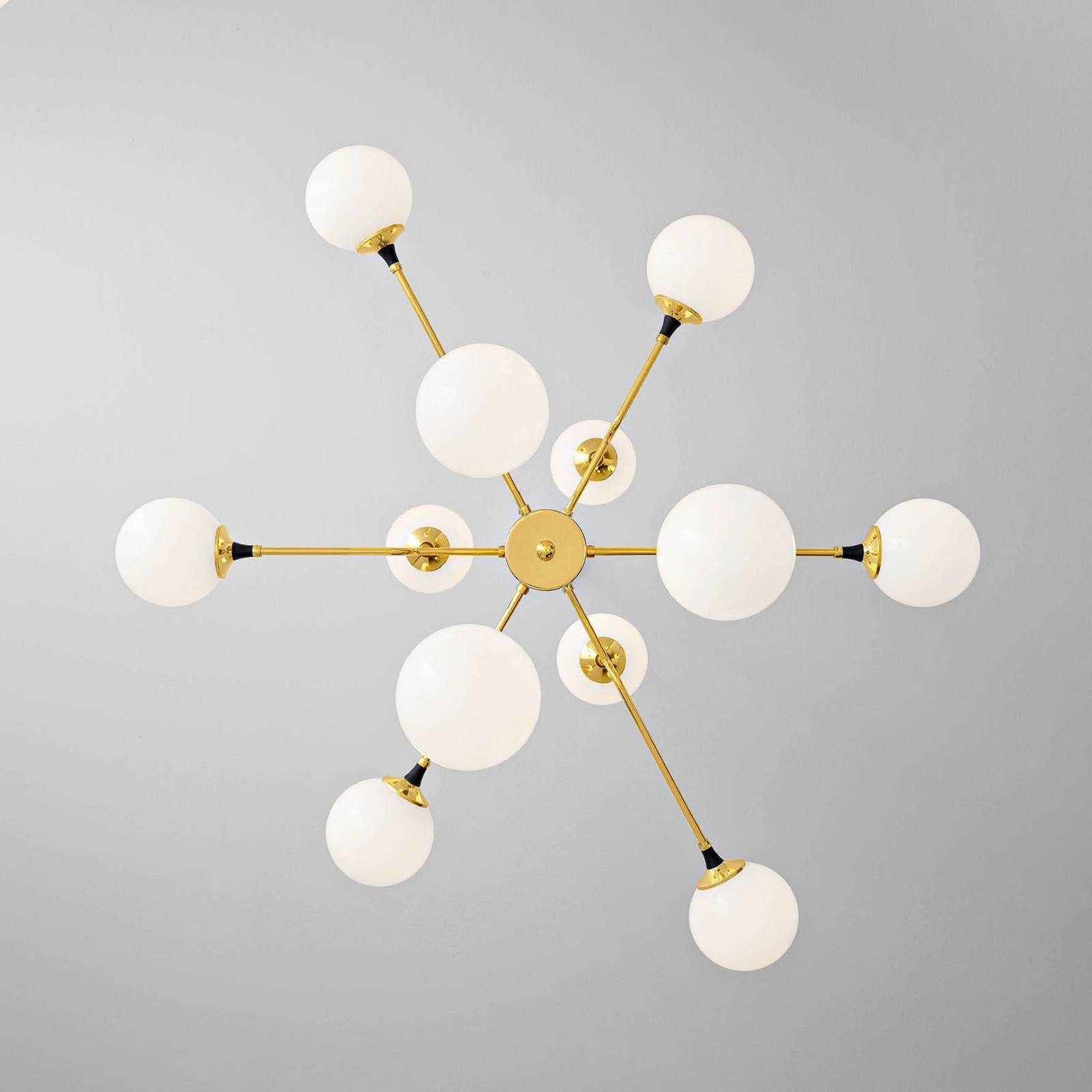 Stilnovo lampa wisząca Galassia, kolor złoty, Ø 120 cm, 12-punktowa.
