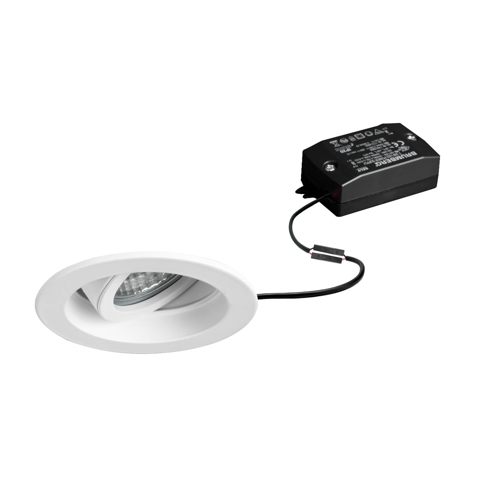 BRUMBERG Tirrel deep LED-Einbauspot on/off, 830, rund, weiß