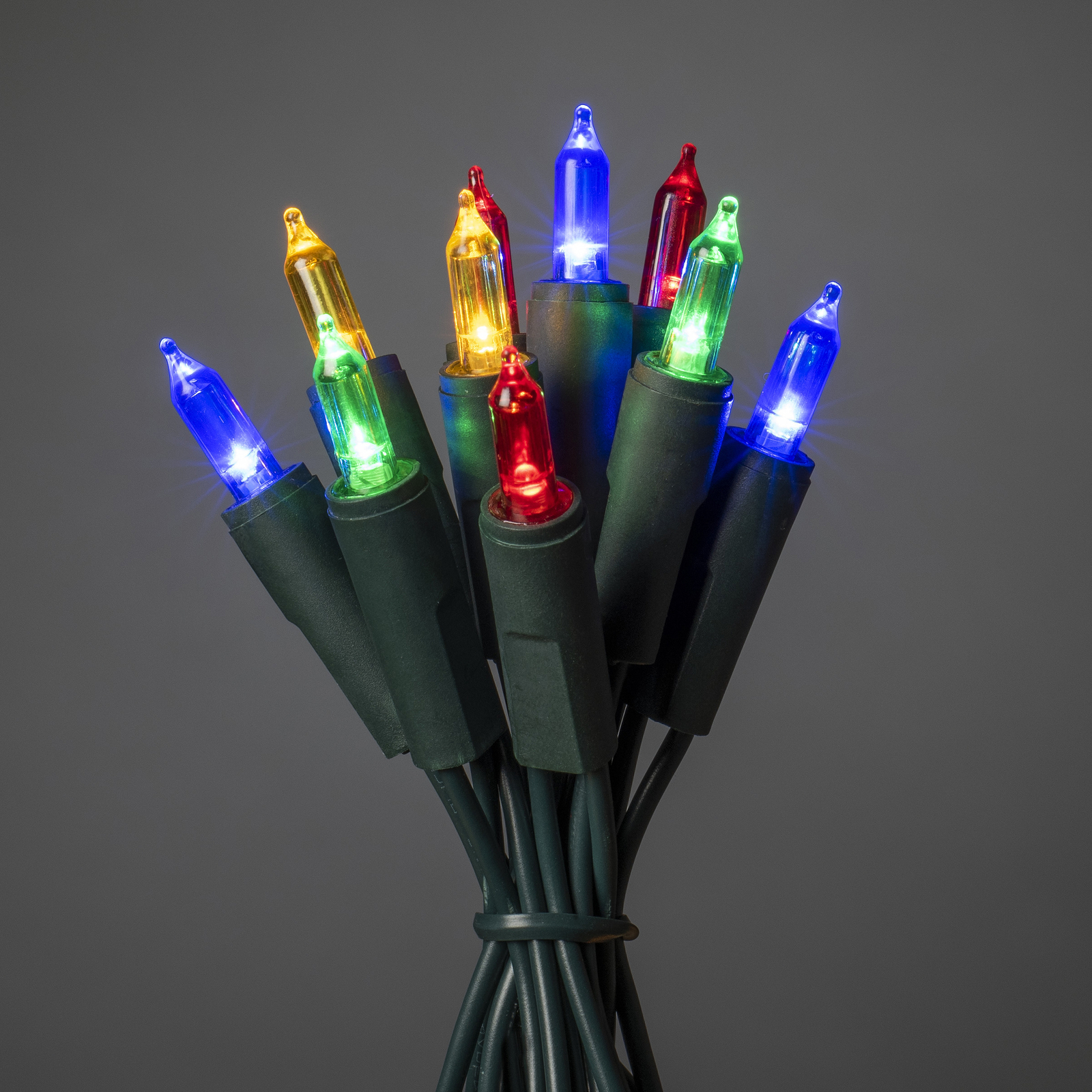 Colourful LED string lights, 10-bulb 2.85 m