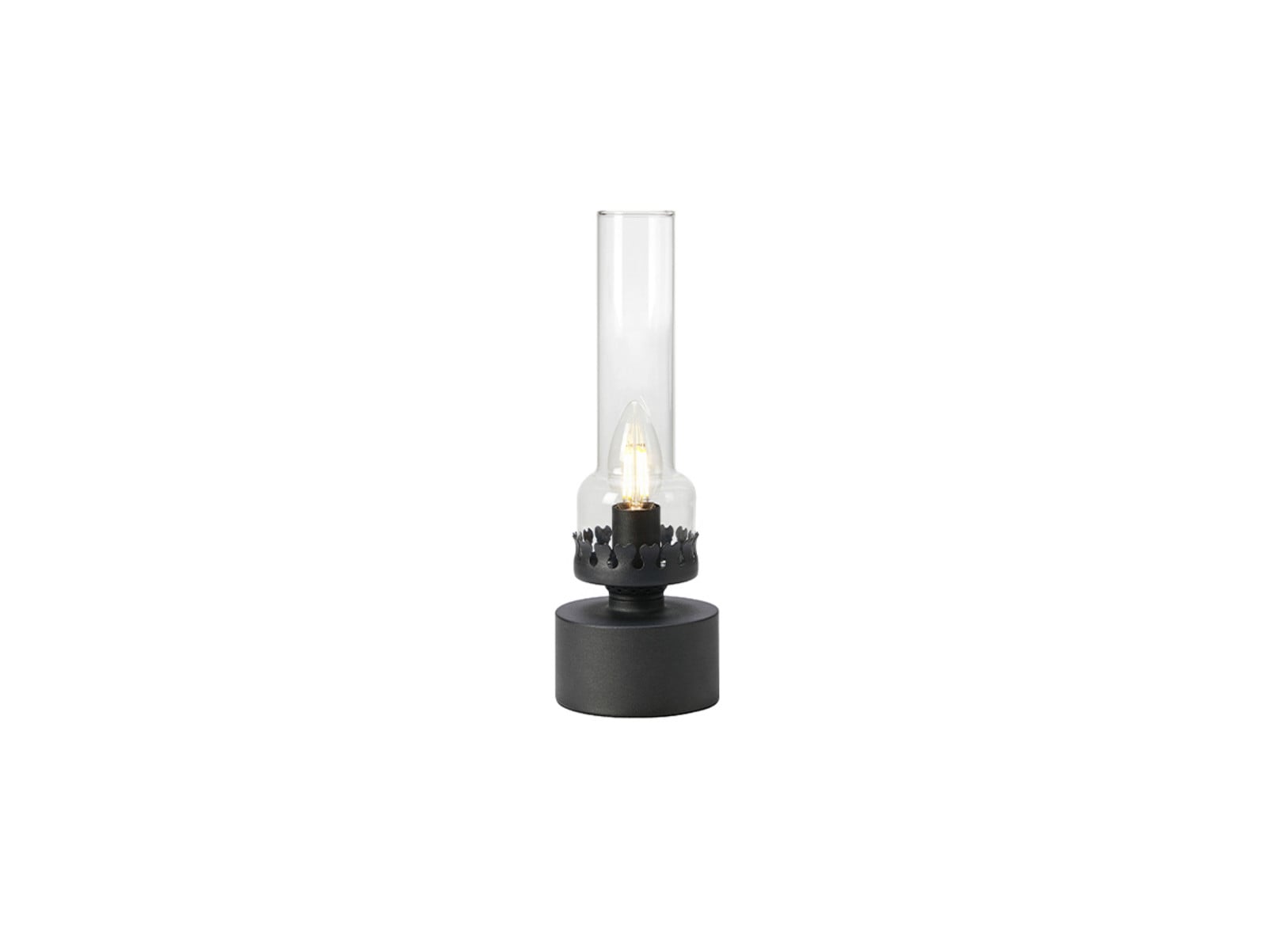 Kandella 1 Bordslampa Sandy Black/Clear Marksl&ouml;jd - Vardagsrum - Glas