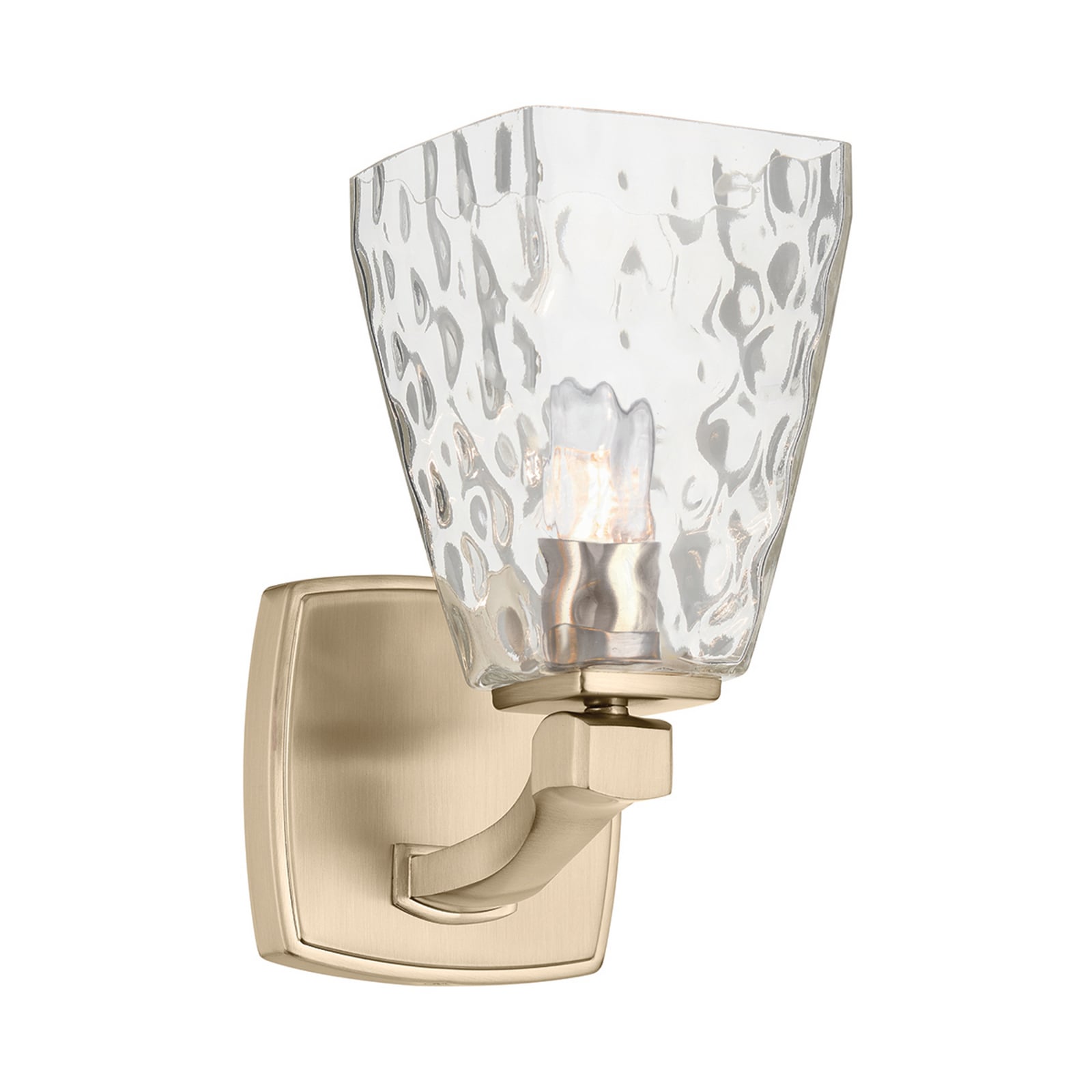 Nástenné svetlo Marant, svetlo-bronzová/číra, výška 24 cm, IP44 – KICHLER
