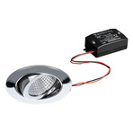 BRUMBERG LED recessed spotlight 38° round chrome 2,700K