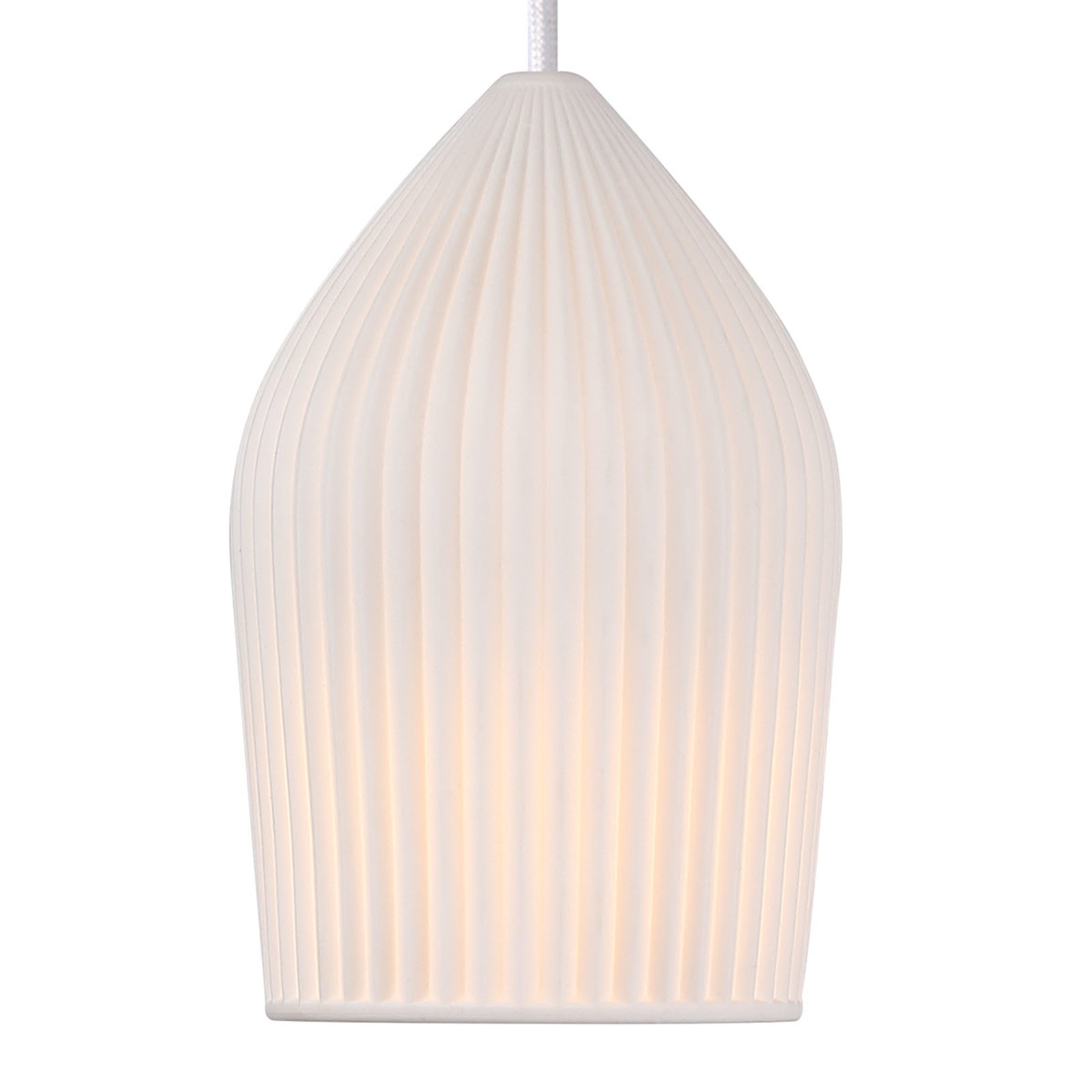 Nordlux Reykjavik white ceramic pendant light Ø 12 cm, for Living / Dining Room, ceramic, E27, 40 W, energy efficiency: A++, H: 18.4 cm