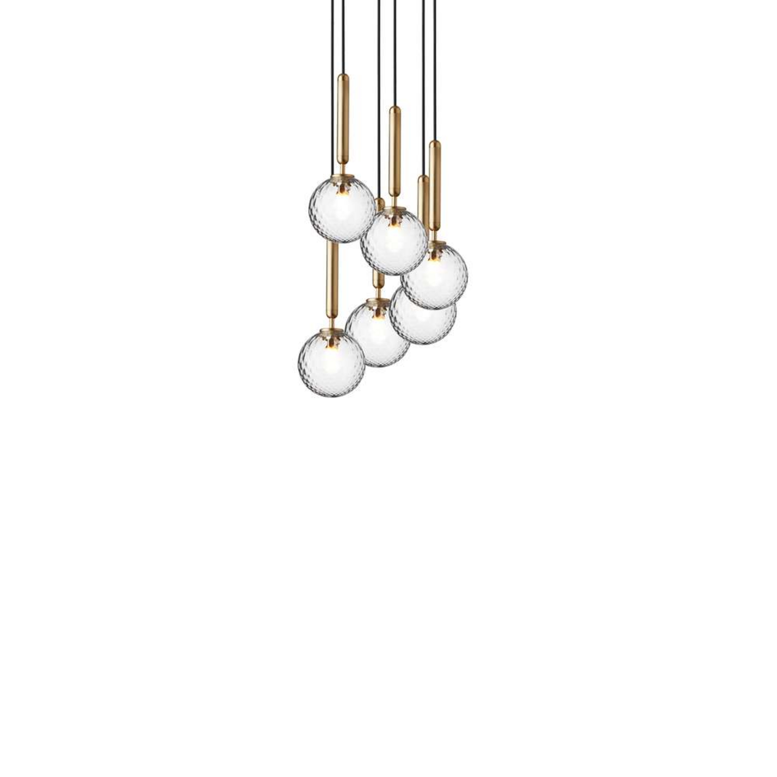 Miira 6 Candelabru Brass/Optic Clear - Nuura