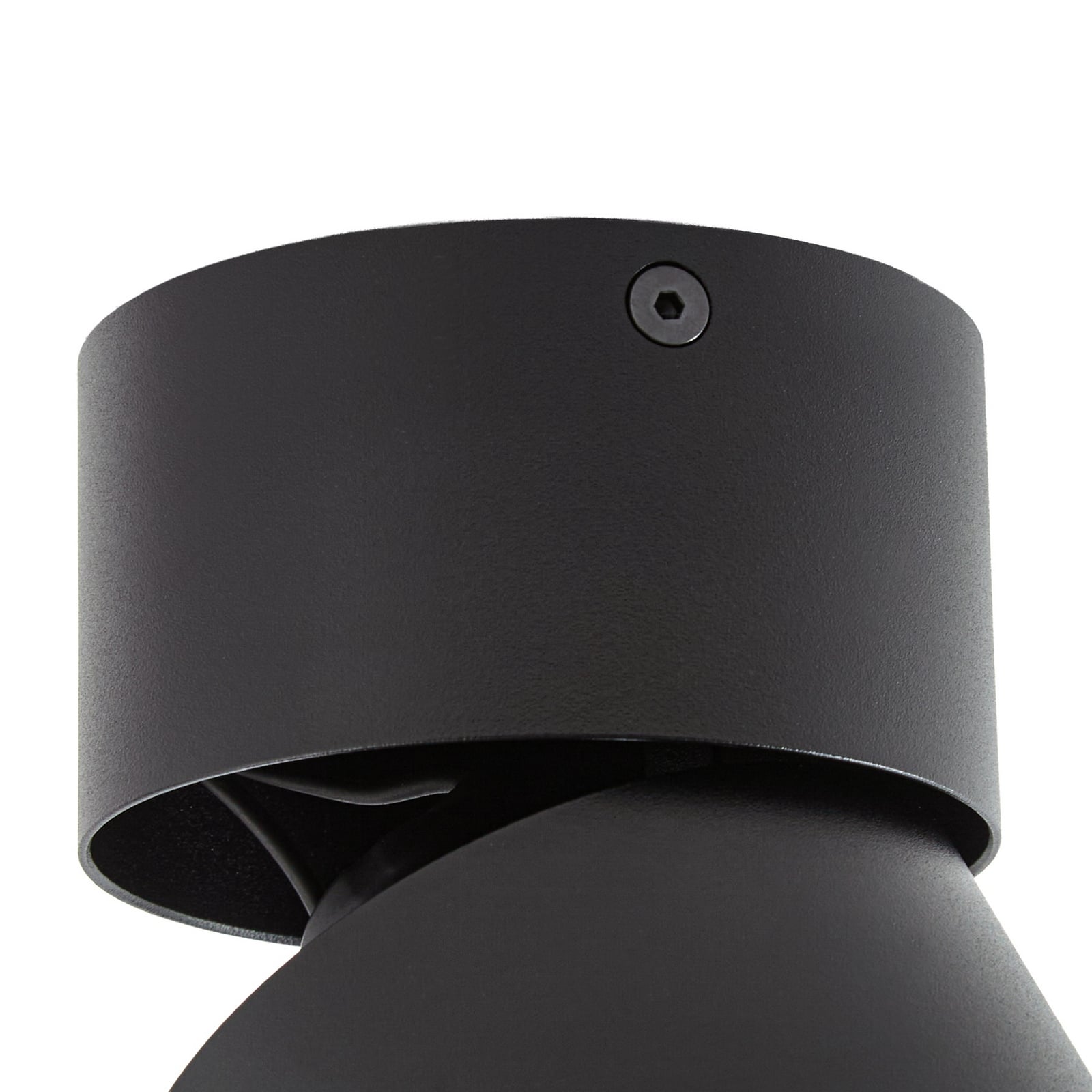 Reflektor Rotari basic, 1-punktowy, czarny, Ø 9 cm, GU10 – PRIOS