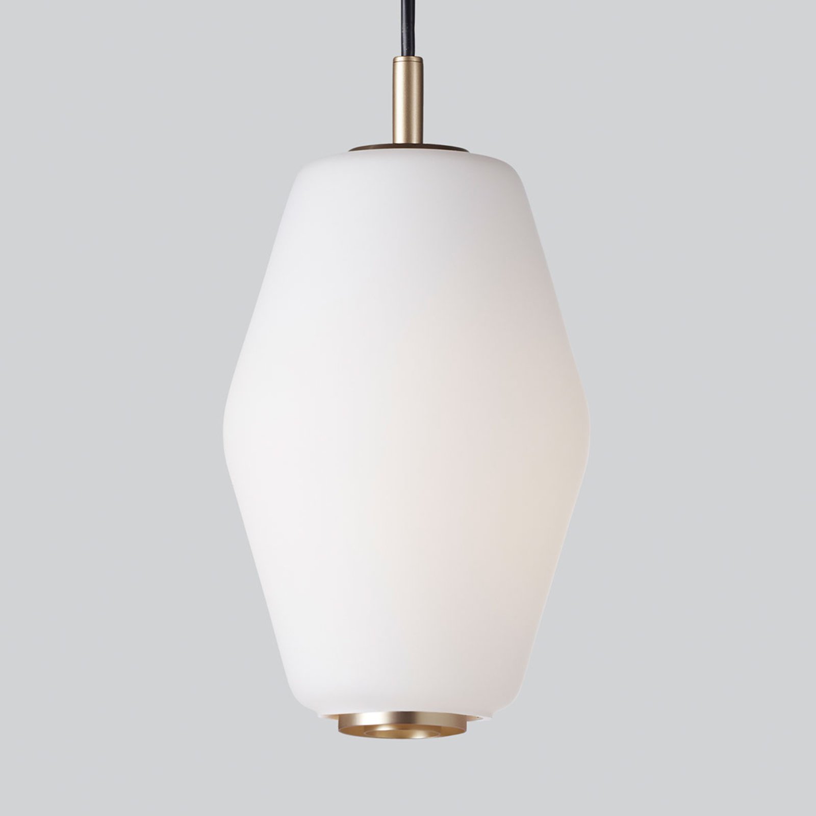 Northern Dahl hanging light with glass lampshade