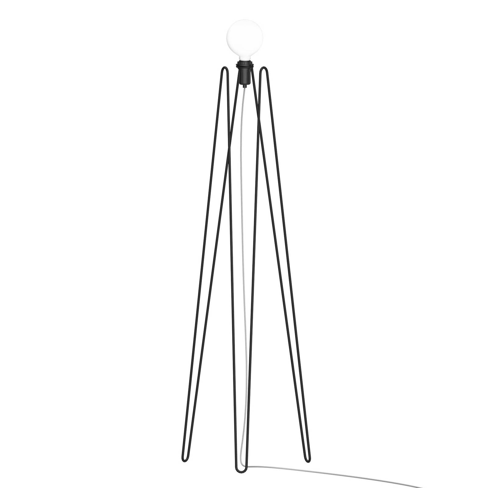 grupa modèle m2 lampadaire led noir, câble blanc