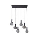 Tolli 6 Lampa Wisząca Szary/Czarny - Lindby