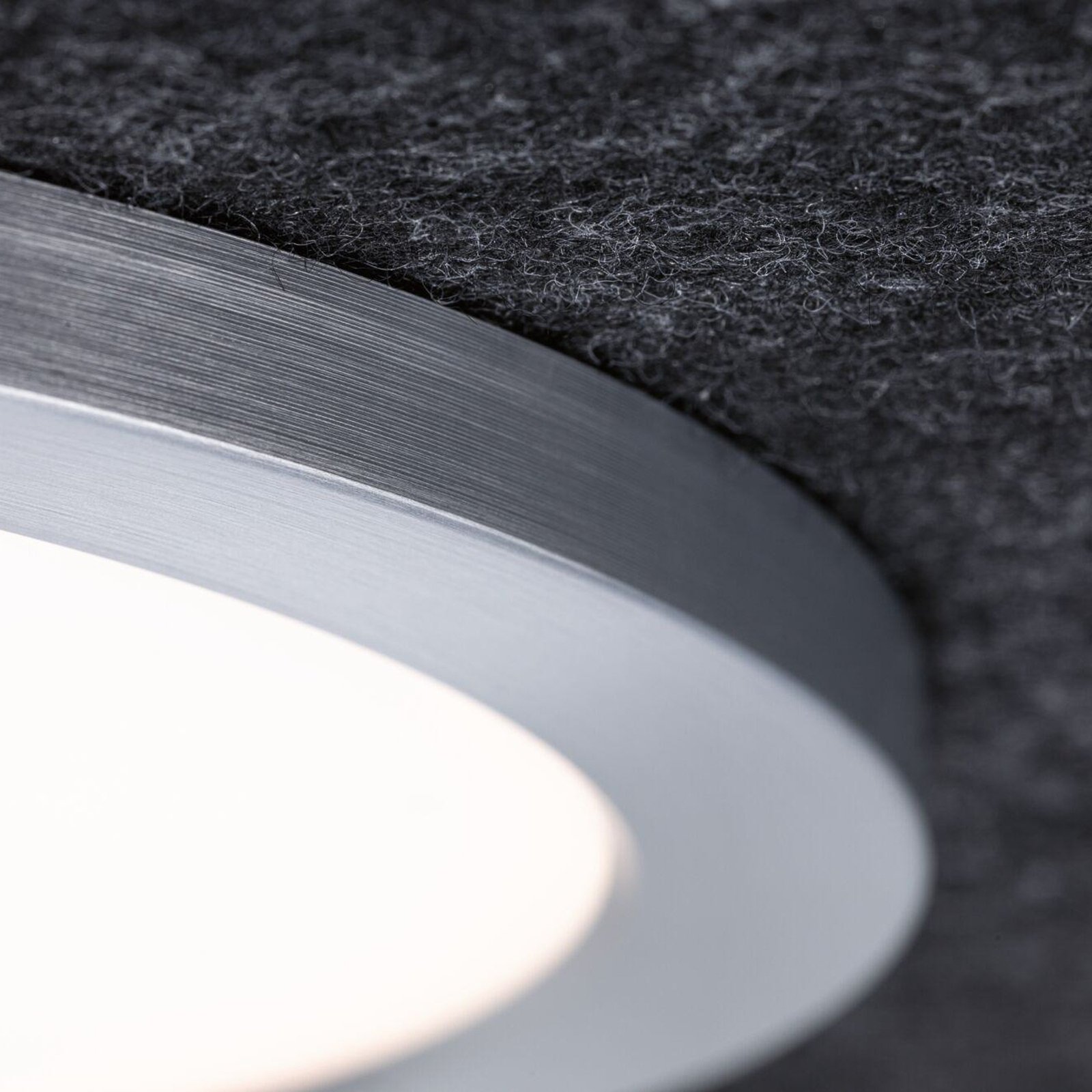 Stropné svietidlo Paulmann LED Tulga, antracit, plsť, 3-stupňové stmievanie