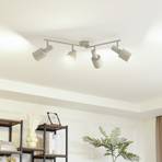 Lindby spot pour plafond Ovelia, beige, 4 lampes, fer, E27