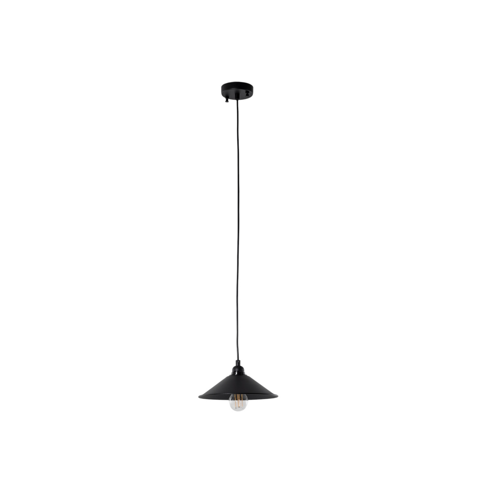Lampa żyrandol GMN-00007 1-punktowa detal drewno czarny