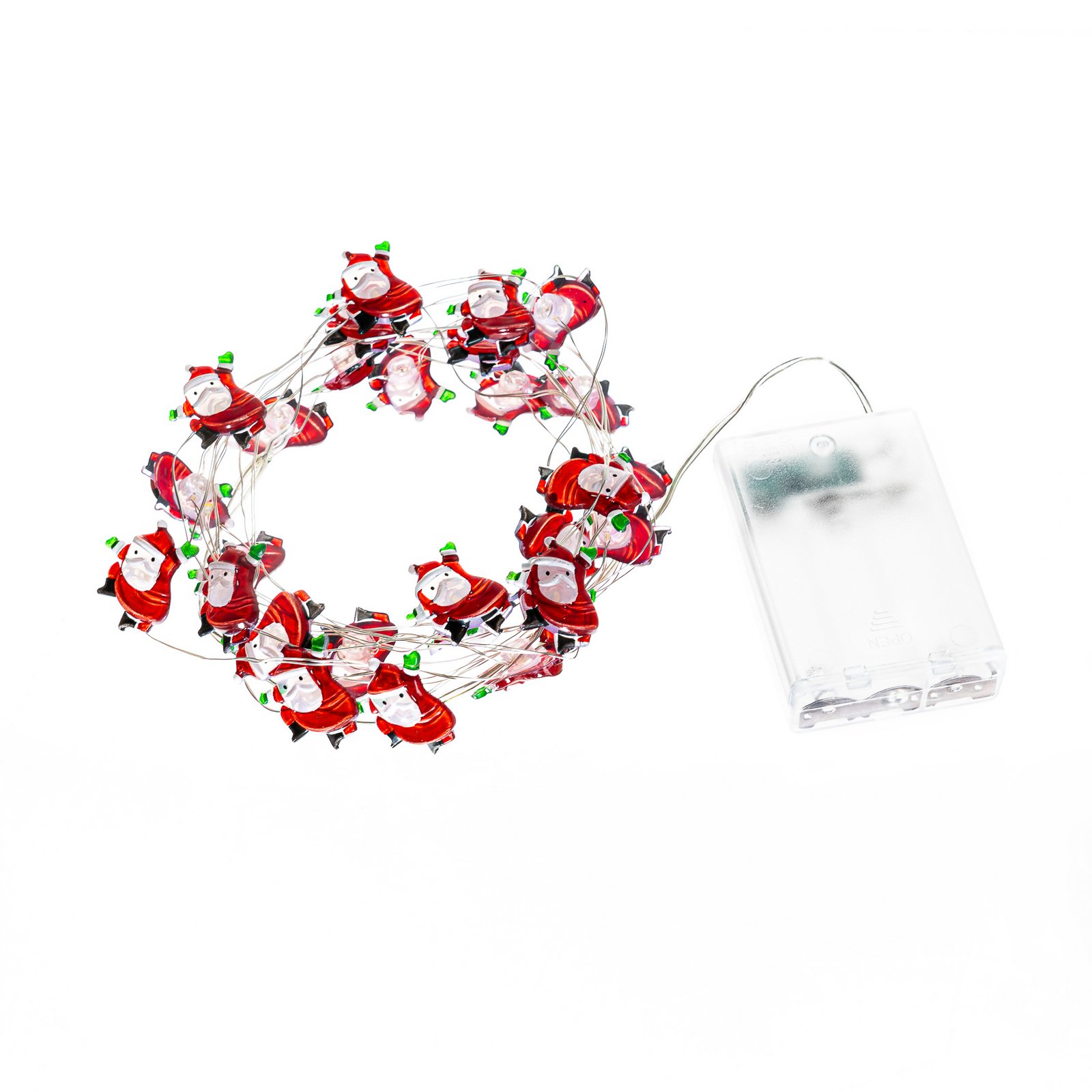 Lindby LED-Lichterkette Motje, Weihnachtsmann, 320 cm, IP20