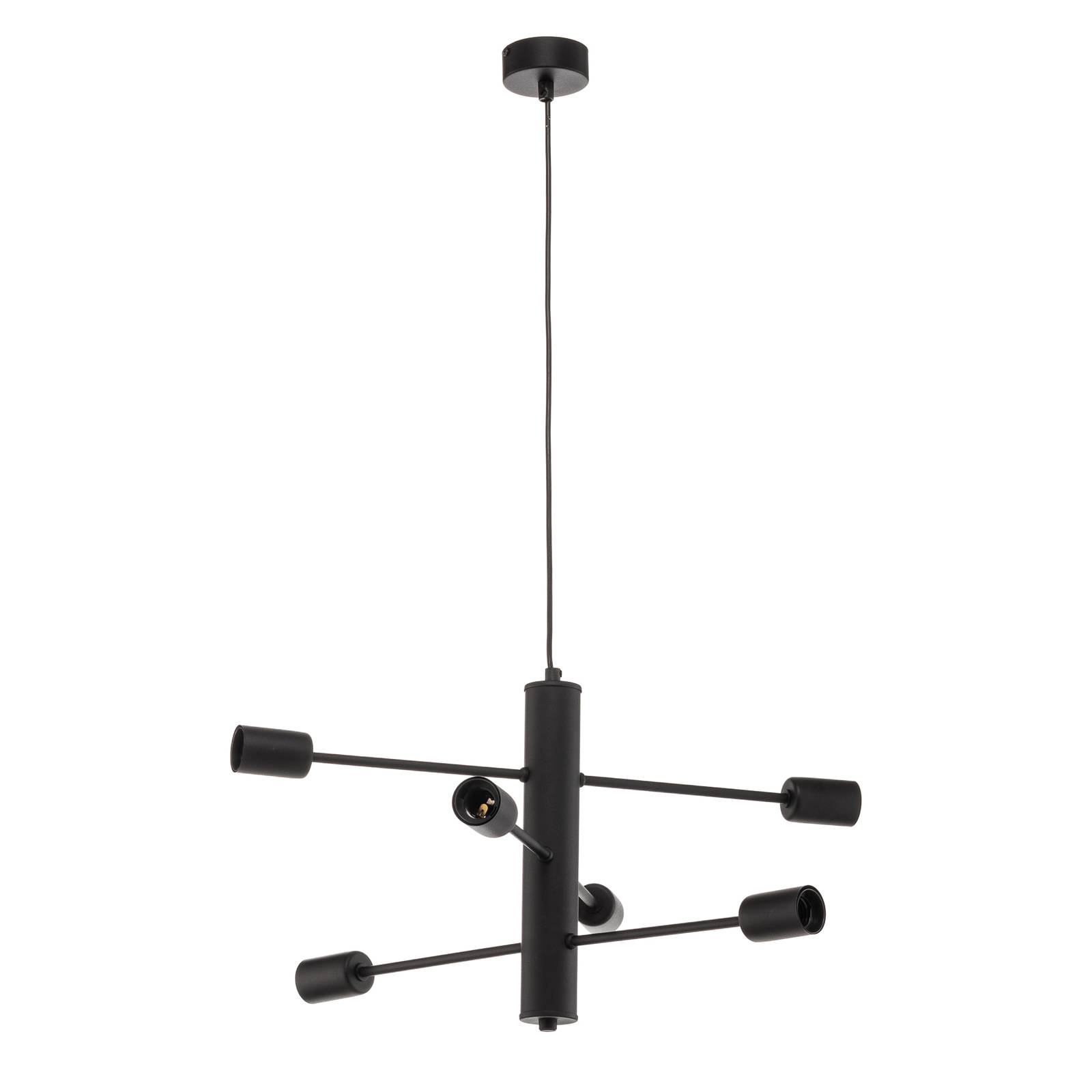 Euluna Suspension Tunar à 6 lampes noire