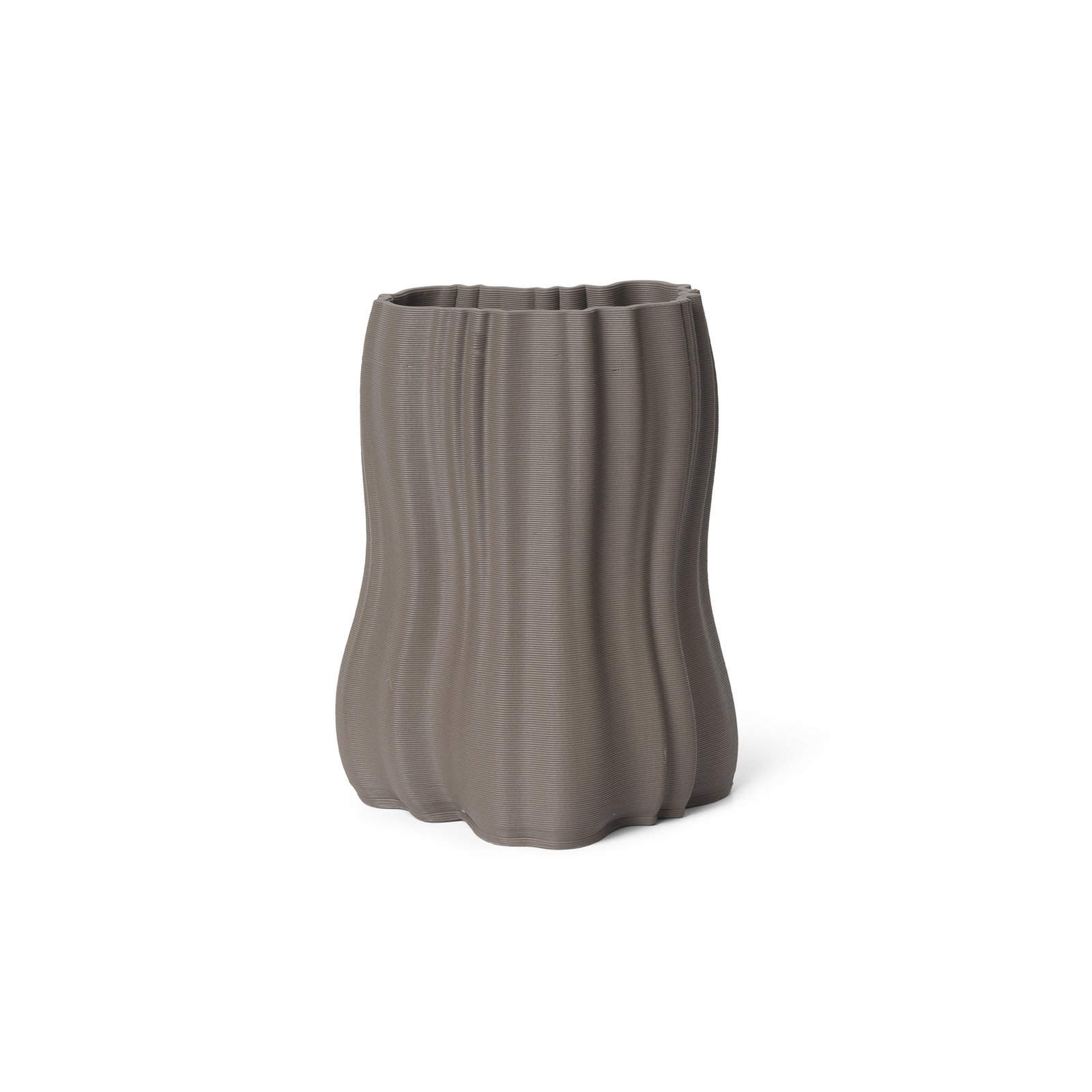 ferm LIVING Vase Moire, anthrazit, Höhe 20 cm, Ton