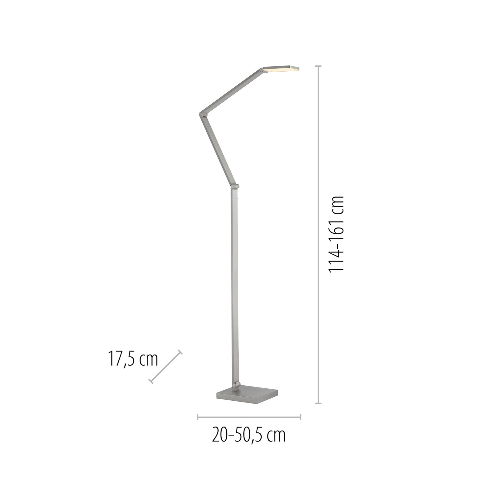 LED stovinis šviestuvas „SAMSKY“, plieninis, aukštis 161 cm, metalinis LED stovinis šviestuvas „SAMSKY“, plieninis, aukštis 161 cm, metalinis