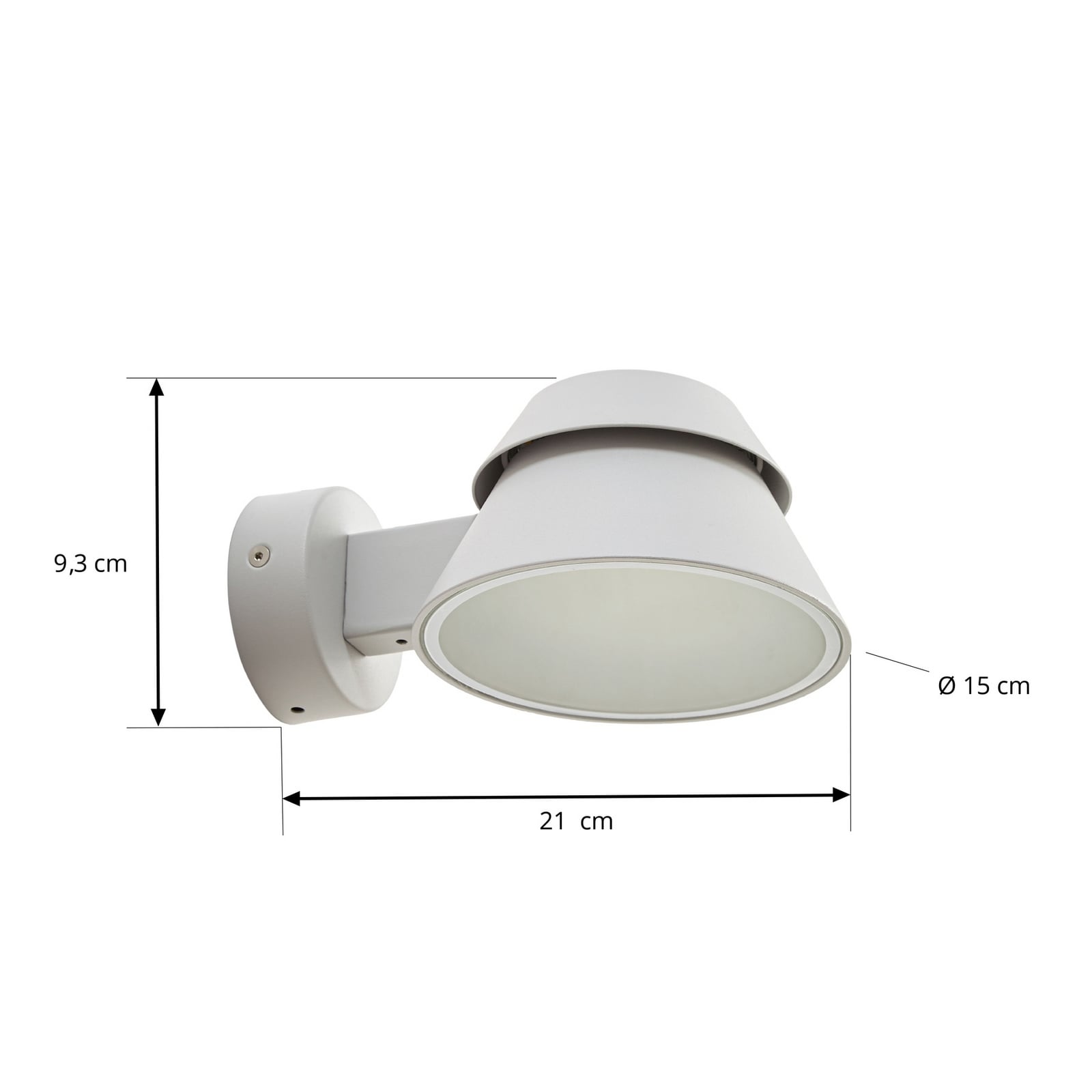 Moena LED outdoor wall light, IP44, aluminium, glass, light grey - Lucande
