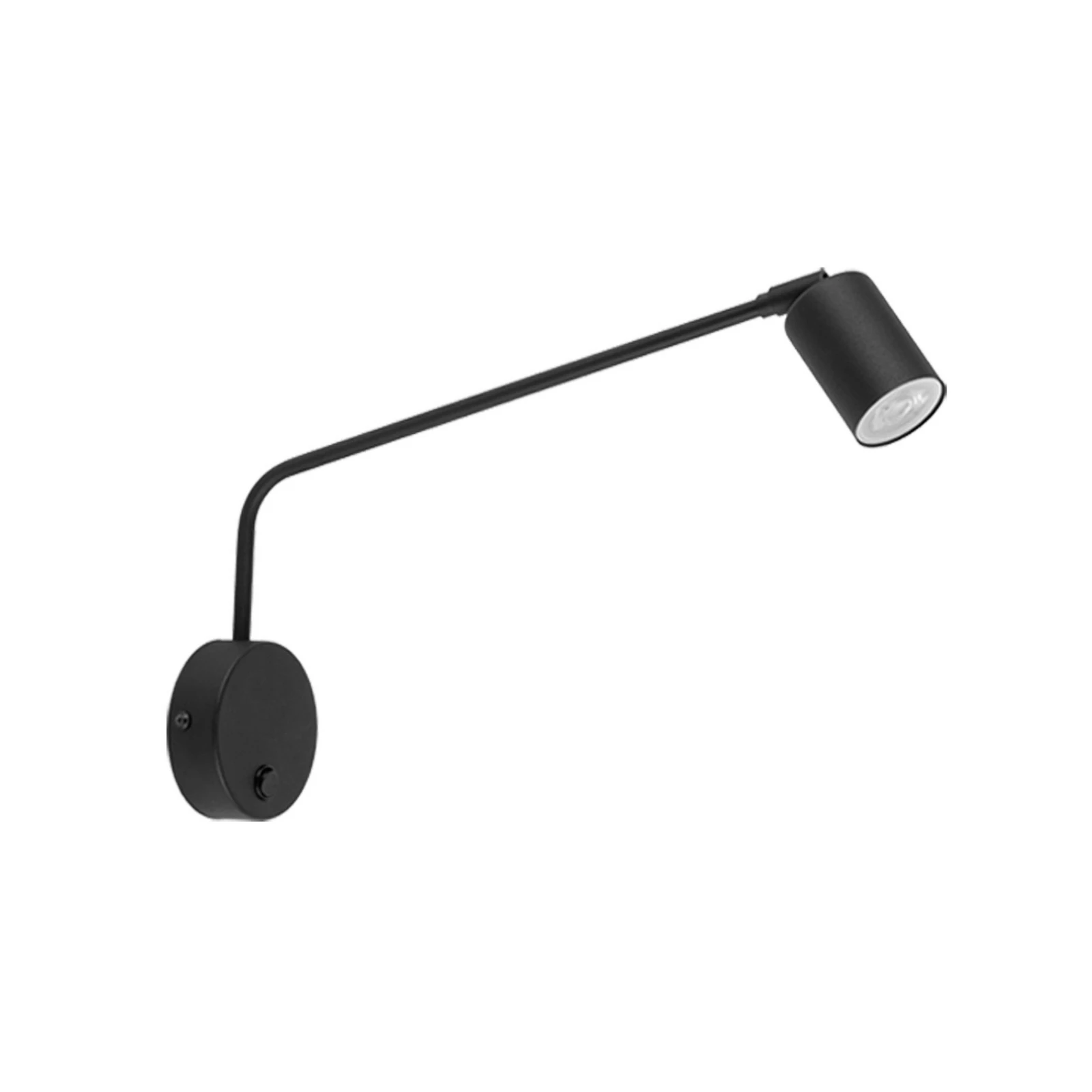 Applique murale Nex, noir, métal, hauteur 27 cm, GU10