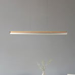 Lucande LED-Hängeleuchte Lutana, rosegold/holzfarben, 101 cm