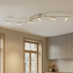 Lindby LED spotlight Eldrin, white, 6-bulb, light points