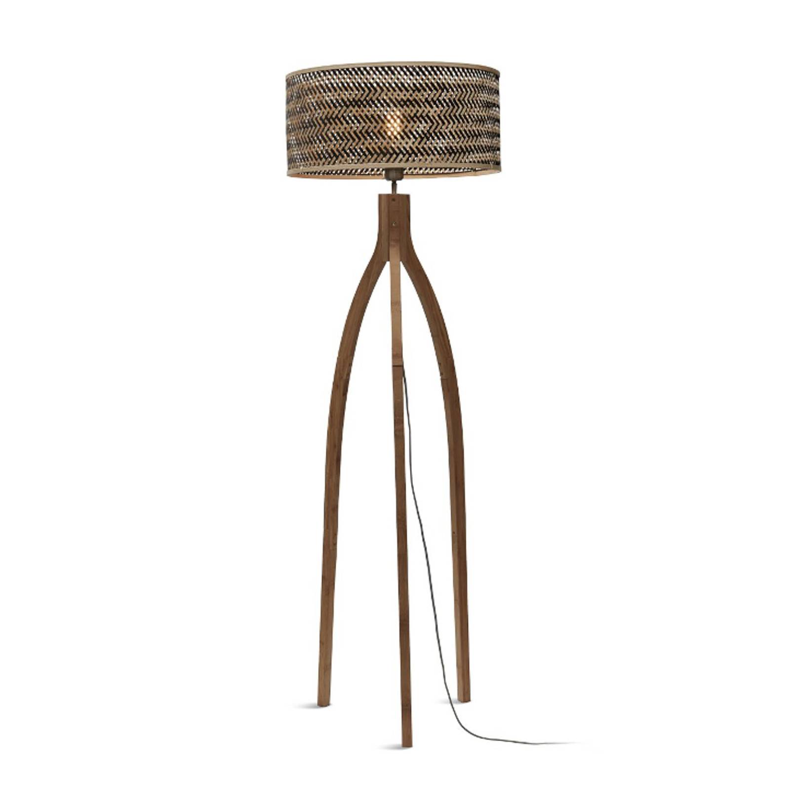 GOOD & MOJO Java Stehlampe Dreibein natur/schwarz