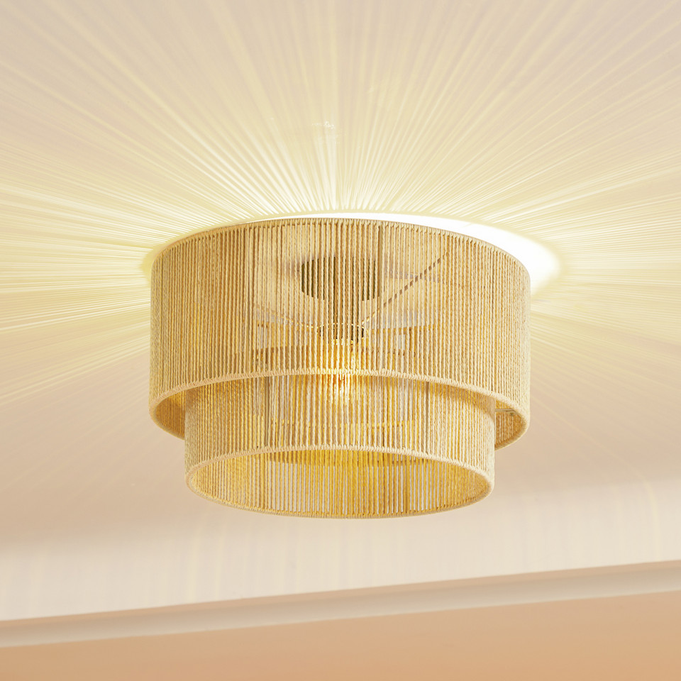 Lindby Anuva Plafond, beige från Lindby