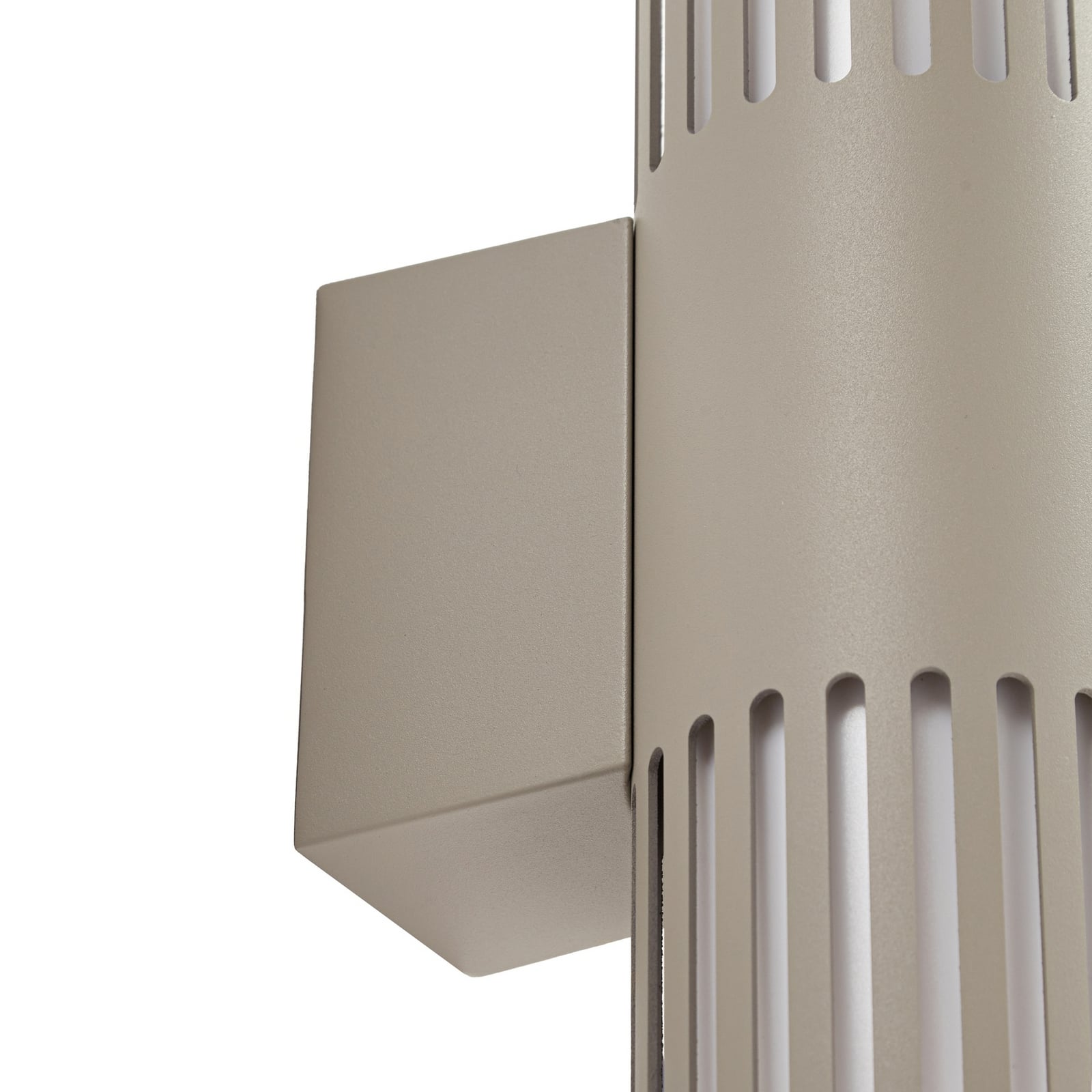 Lurinda utendørs vegglampe, grå, 2 lyskilder, IP44, Ø 10 cm, E27 - Lindby