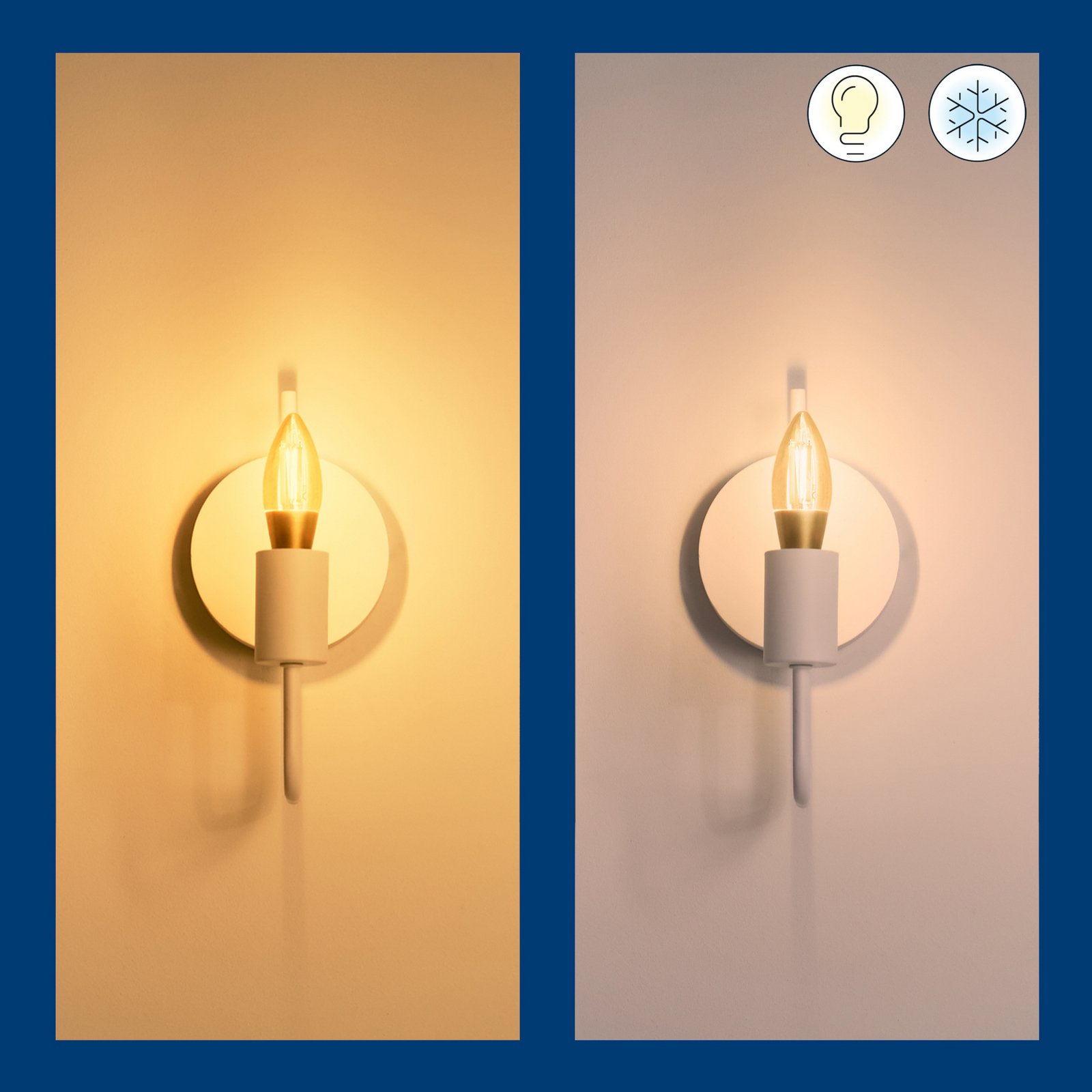 Leuchtmittel Smart TW Amb. 4,9W 370lm 2000-5000K Kerzen Gold E14- WiZ