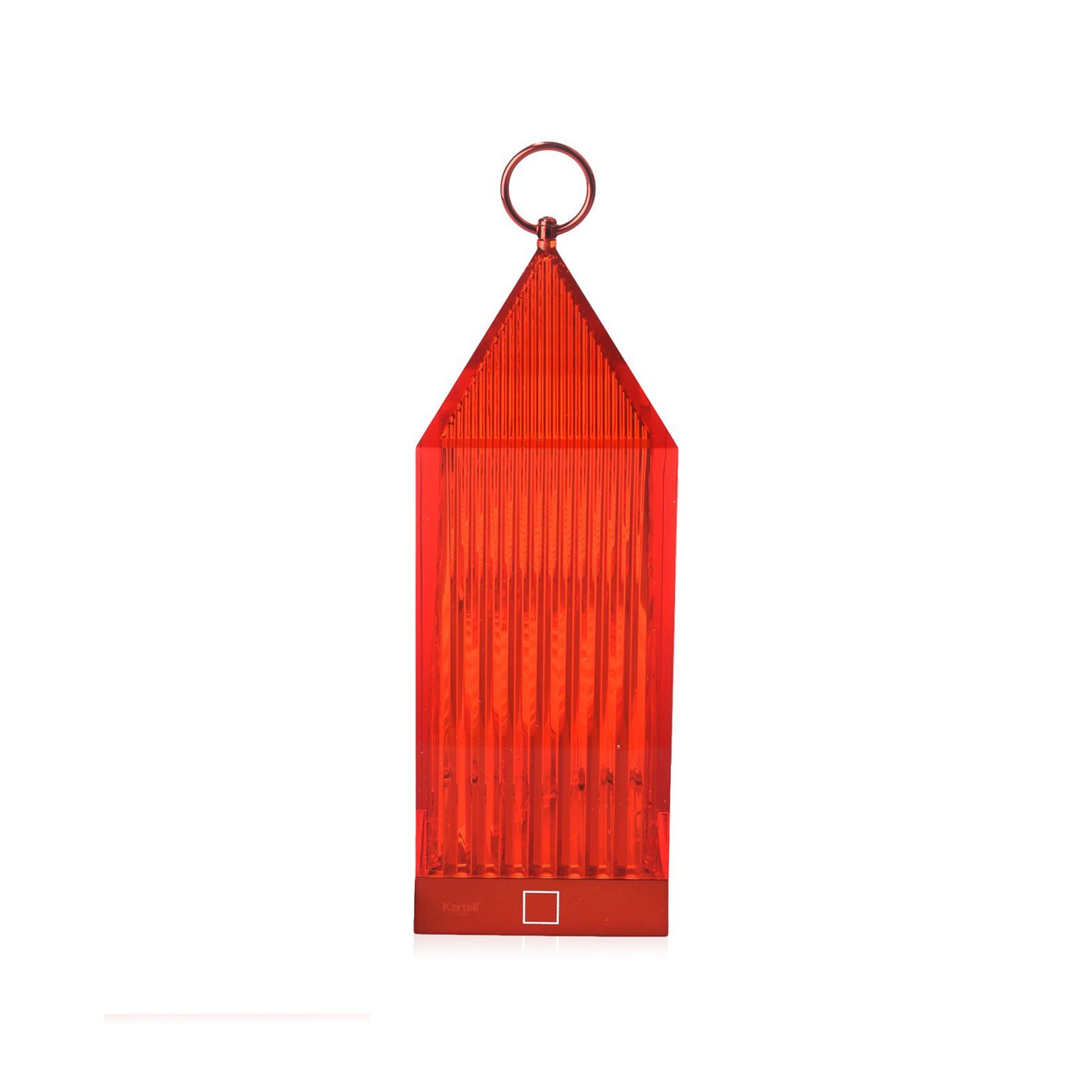 Kartell LED-bordlampe Lantern, rød, resirkulert, IP54