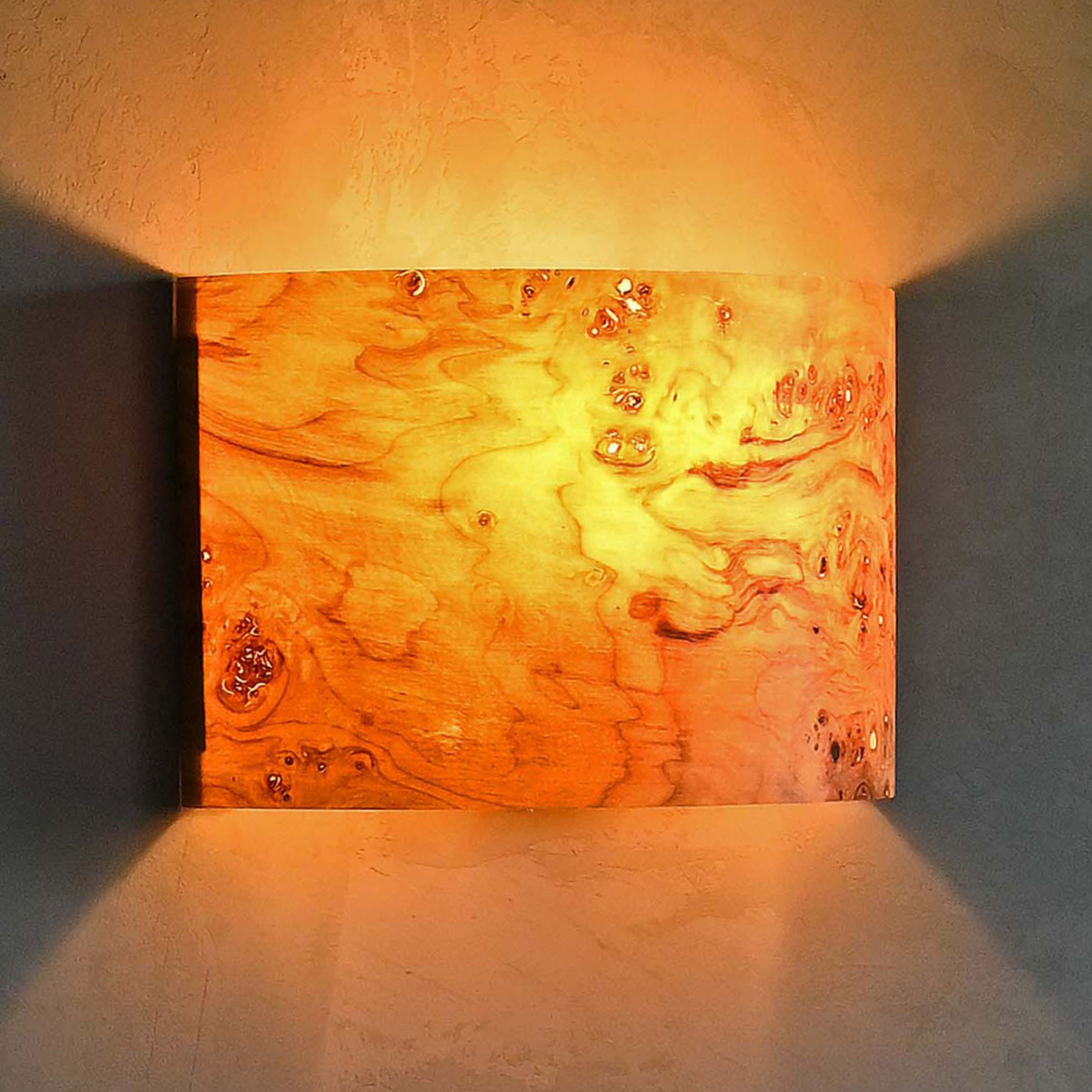 LeuchtNatur Cortex wall light poplar