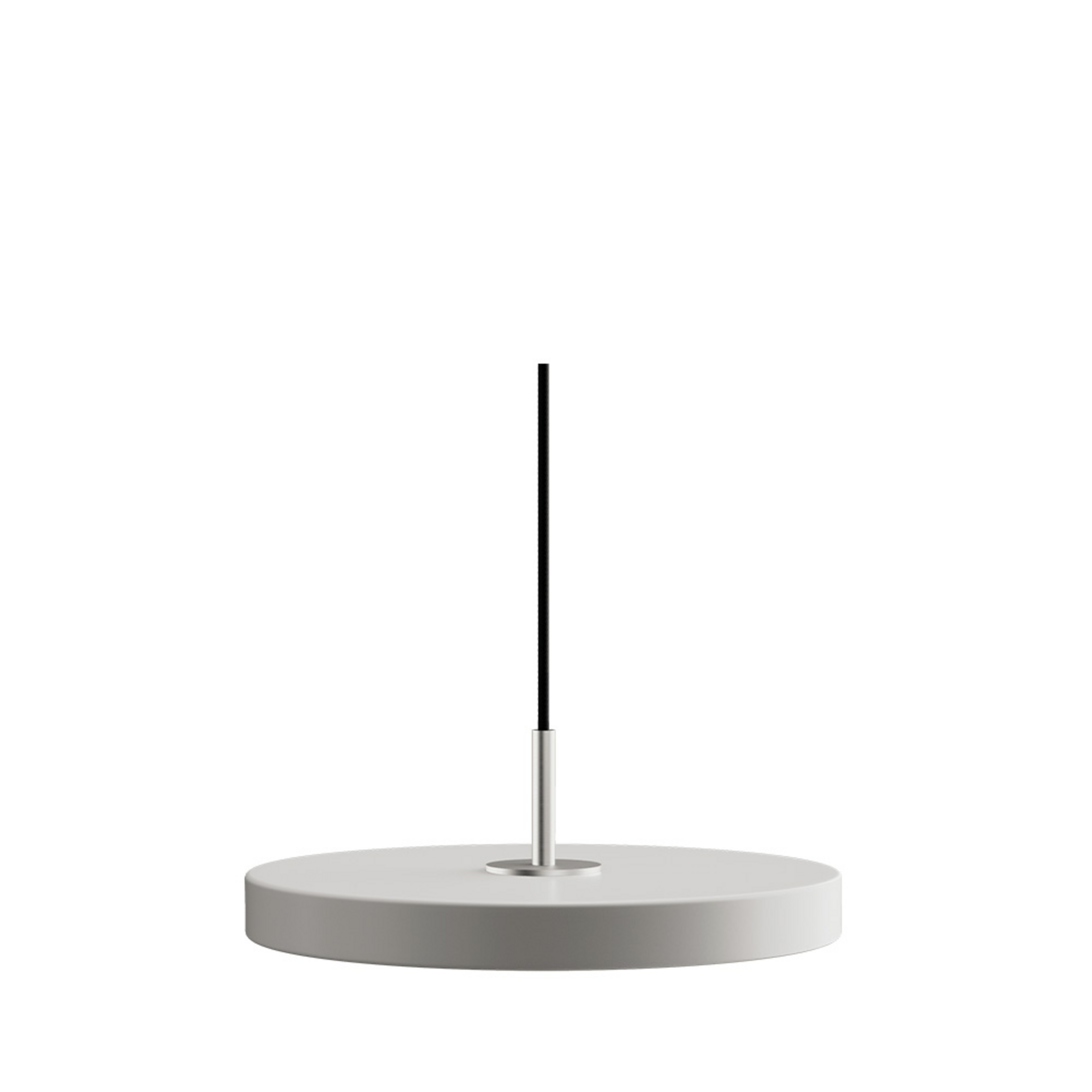 Asteria Plus pendellampe, Ø 30 cm, lysegrå/stål - UMAGE