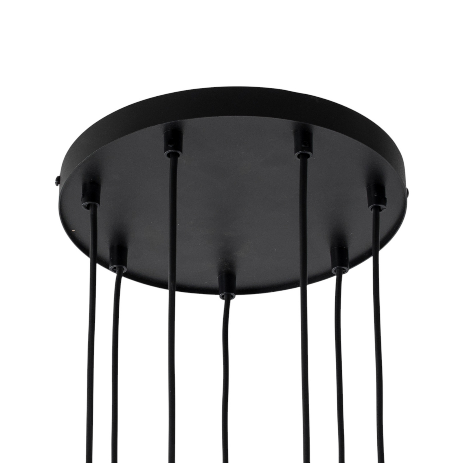 Hängeleuchte Sopel Lux, 7-flammig, rund, schwarz/silber, G9