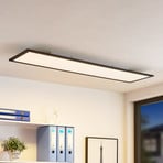 Lindby LED-paneeli Nelios, 120 x 30 cm, CCT, musta, metallia