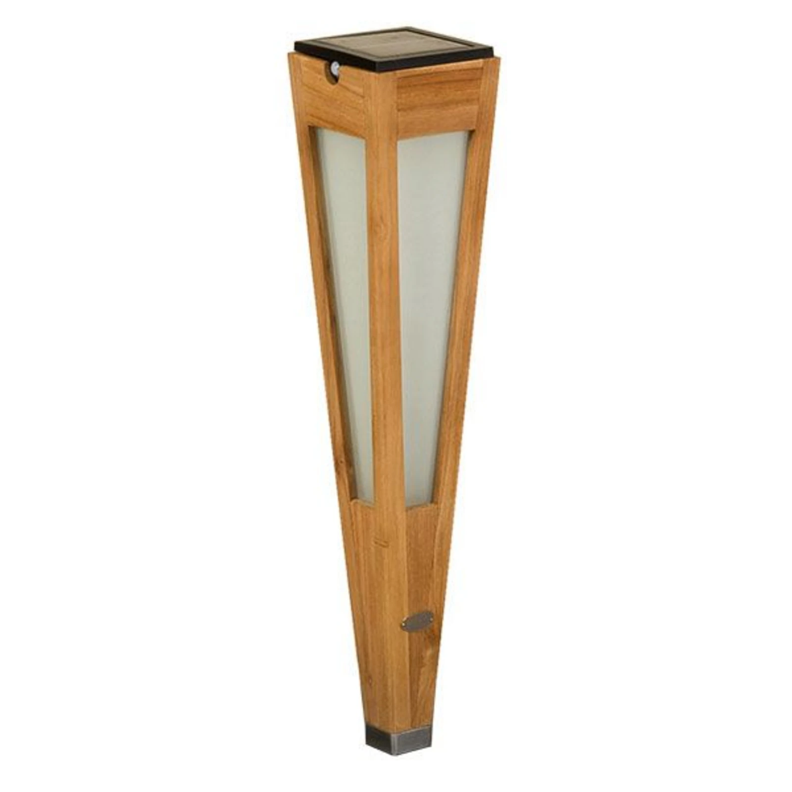 Latarka solarna LED Tecka z czujnikiem, 52 cm, teak