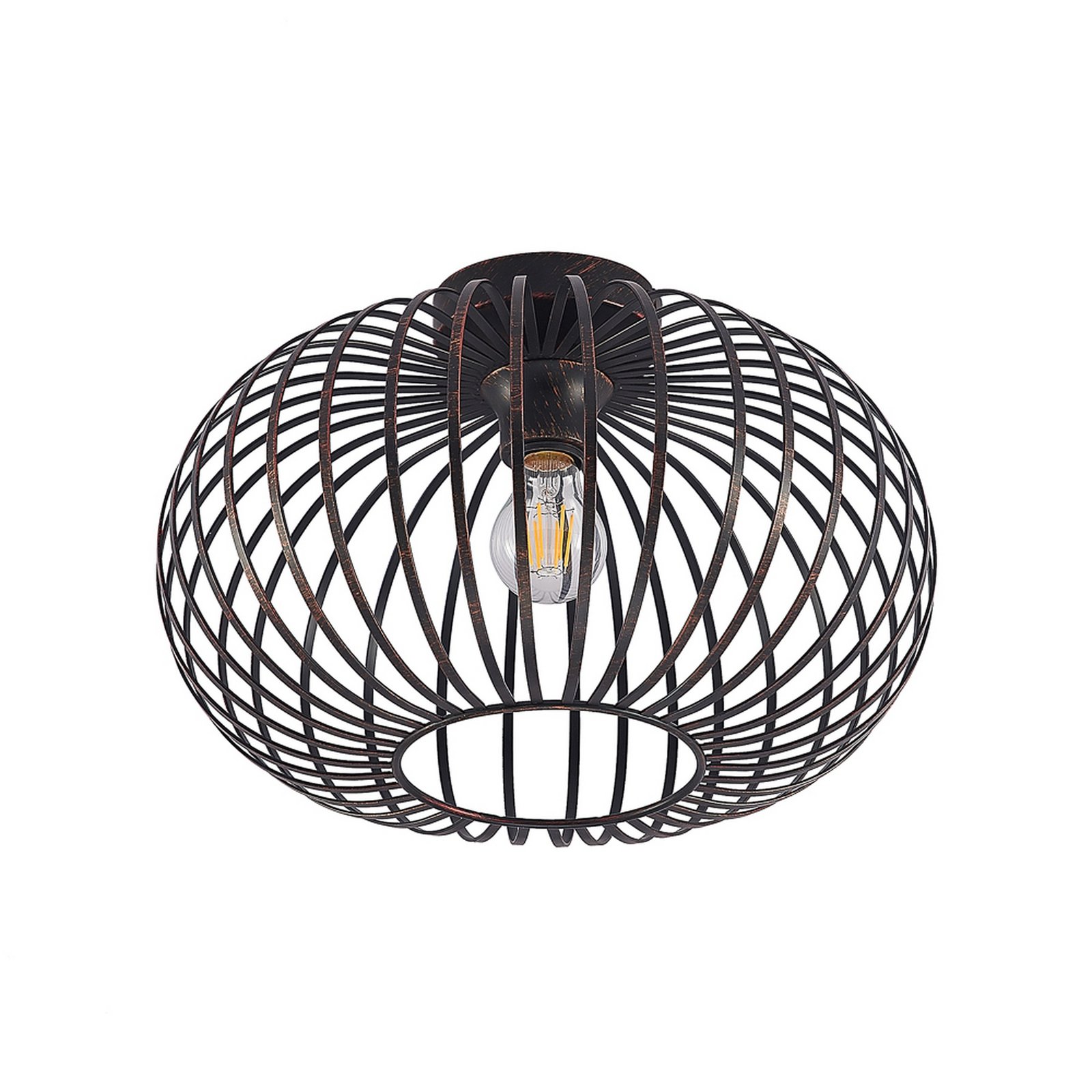 Rosalea Plafoniera Black/Copper - Lindby