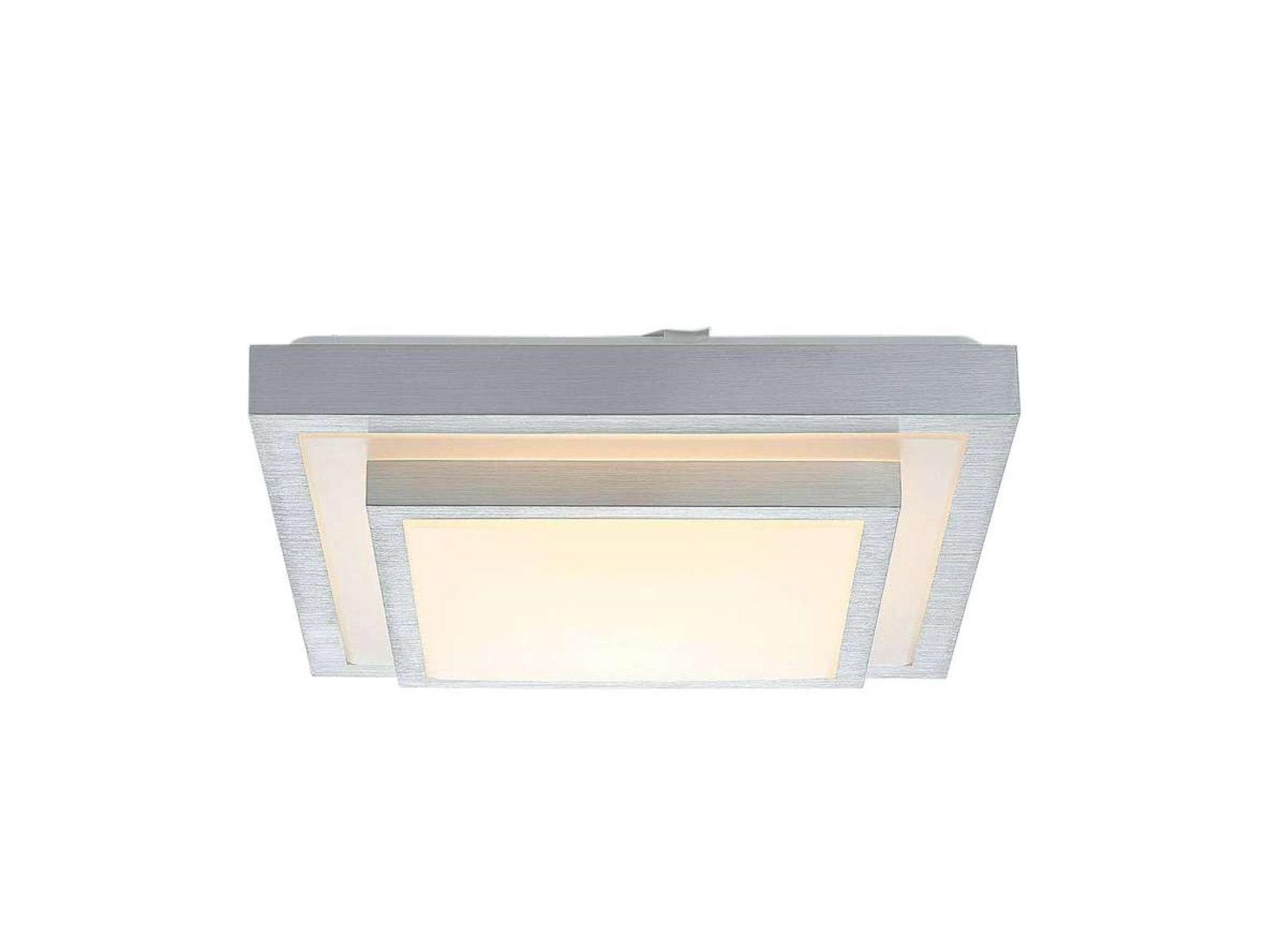 Mirco Square LED Ceiling Lamp L37,5 Alu/White - Lindby