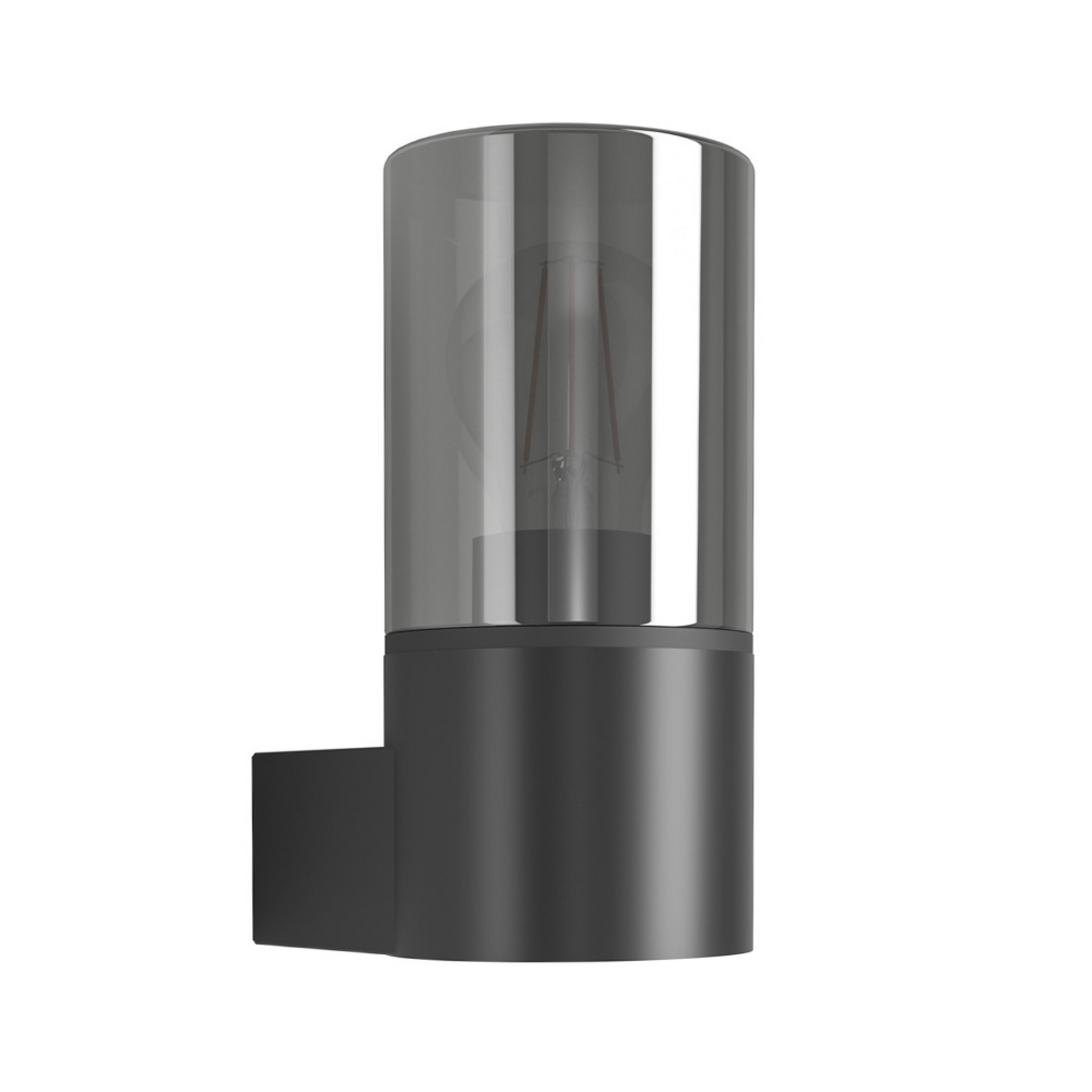 EGLO utomhusvägglampa CROPANI, svart/grå 20 cm 1 x E27 IP54