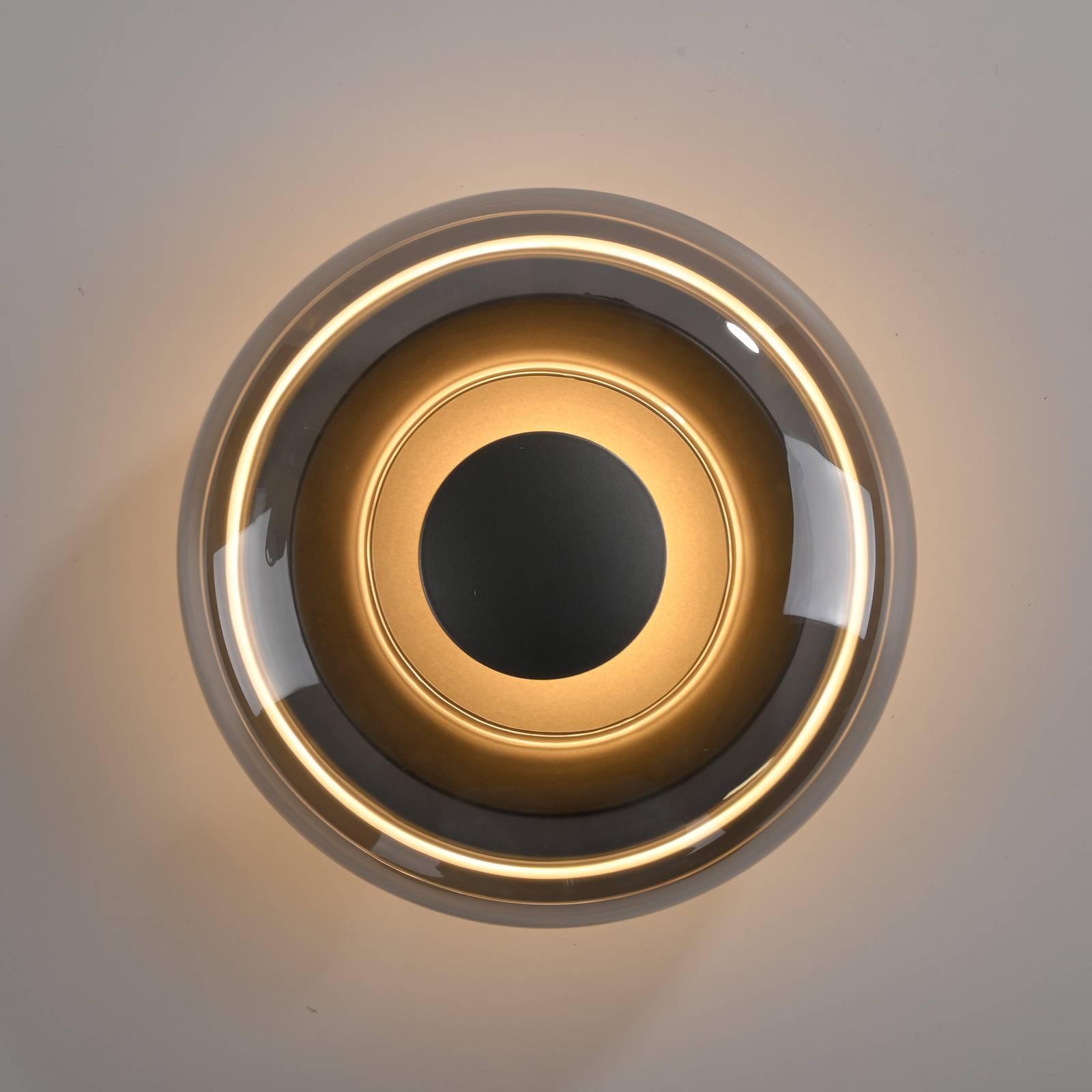 SCHÖNER WOHNEN lampa sufitowa LED Posh, szkło dymne, 3000 K