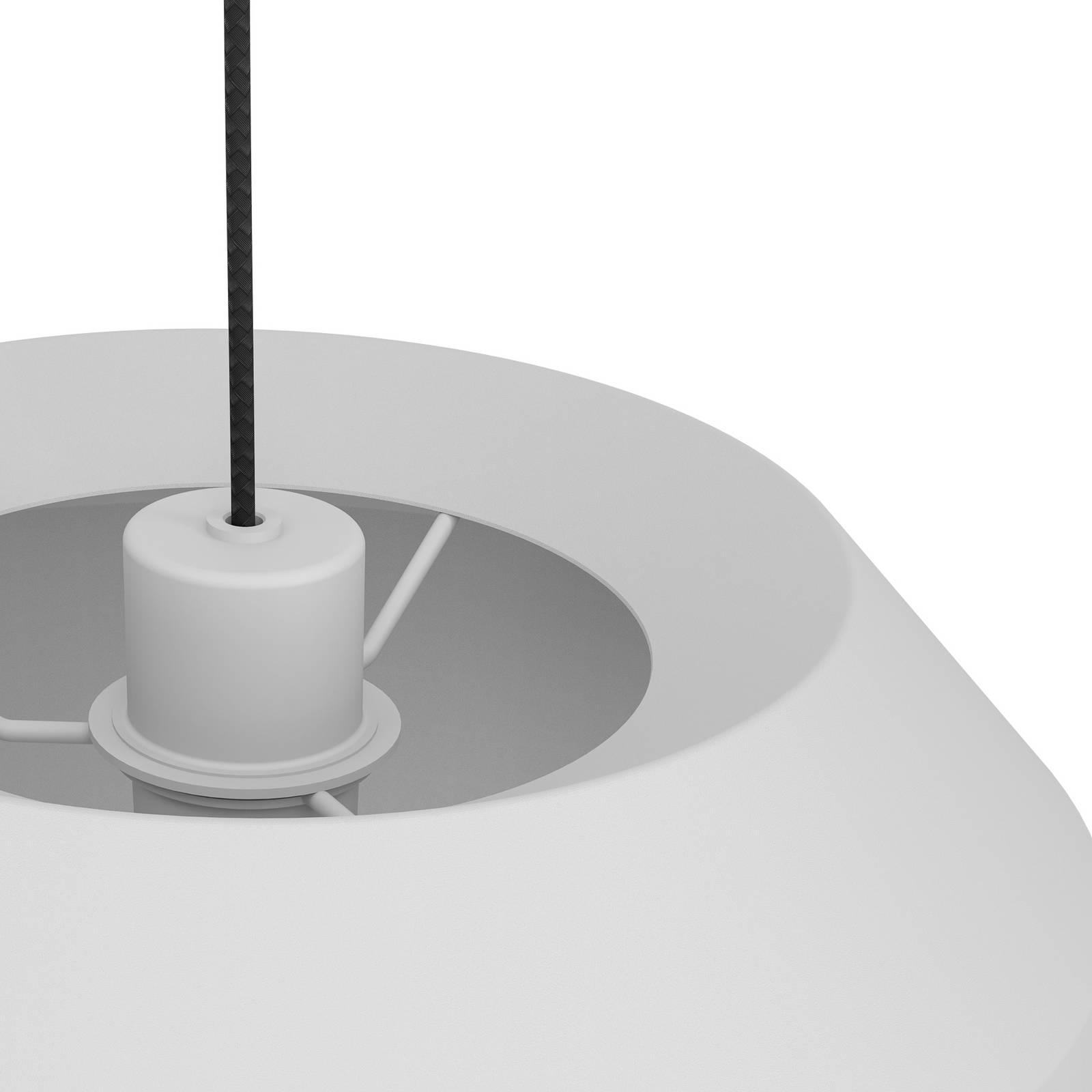 Lampa wisząca Contrisa w kolorze szarym, 1-punktowa, Ø 38 cm