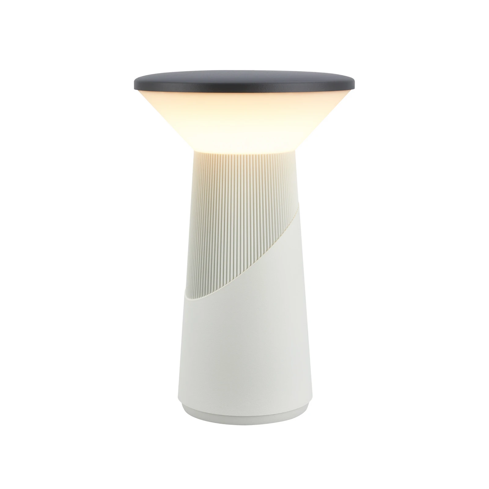 LED tafellamp op accu Pilia antraciet/lichtgrijs Hoogte 24 cm IP44