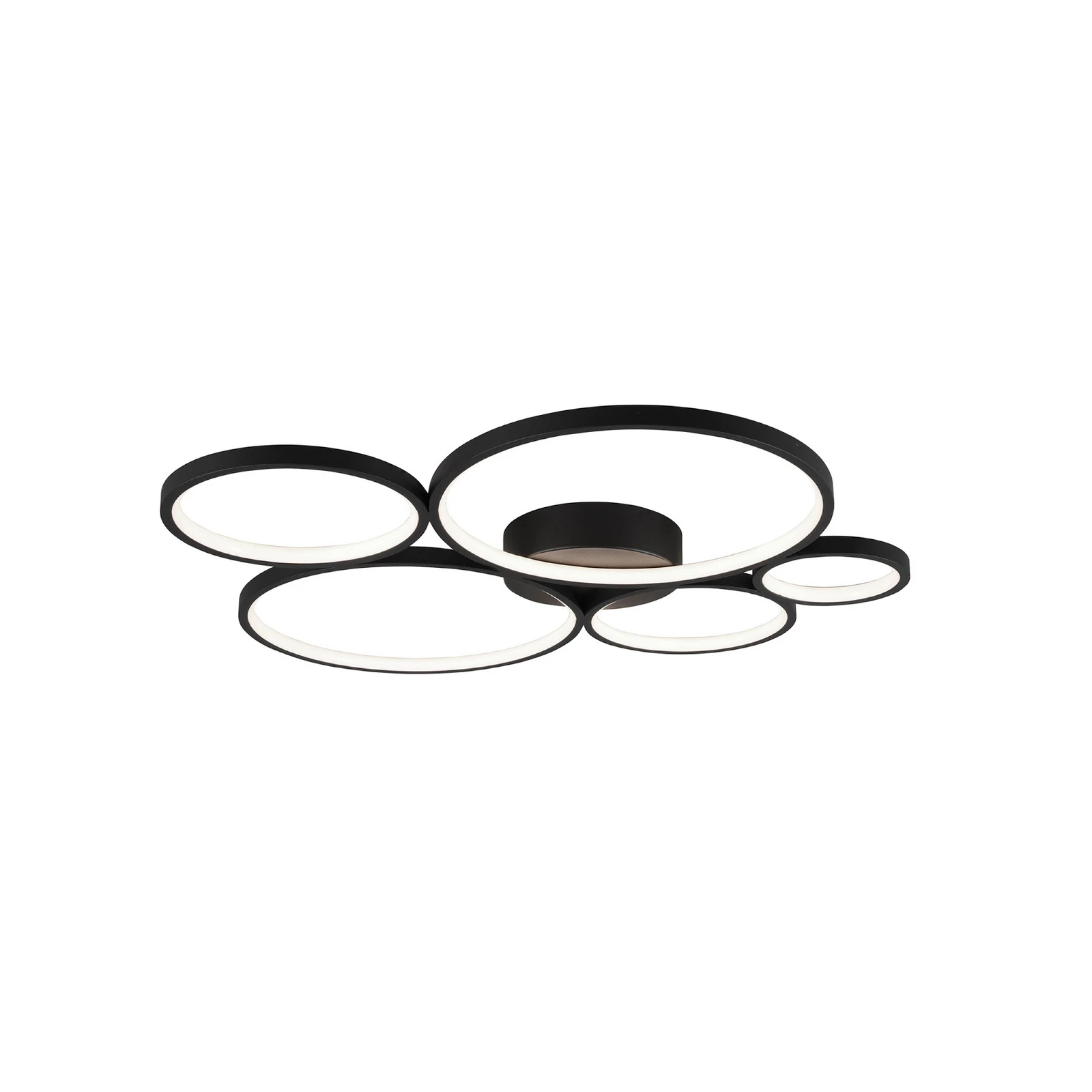 Plafón LED Rondo, negro mate