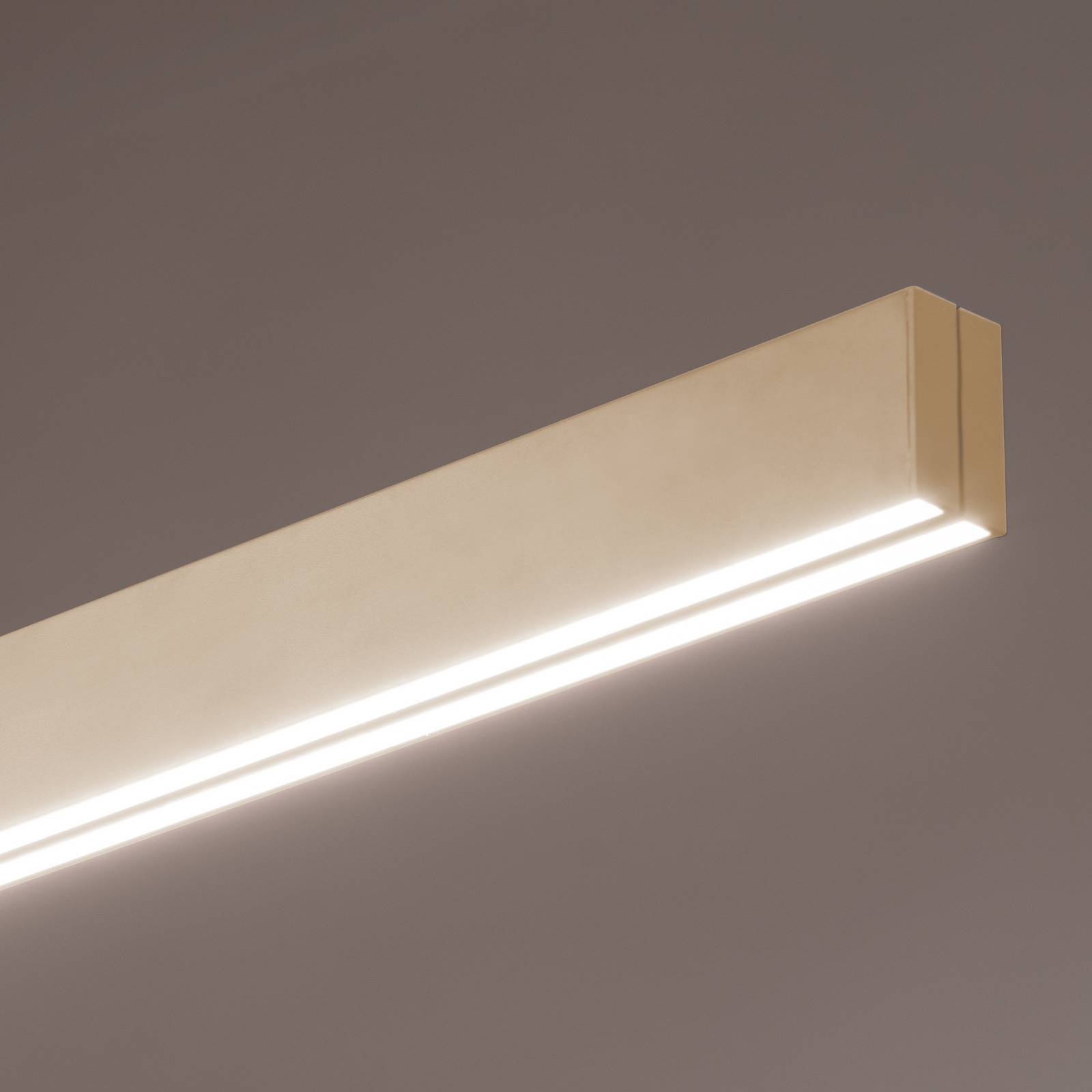 LED-Hängelampe Vayana, Länge 114 cm, sandfarben, Metall, CCT günstig online kaufen